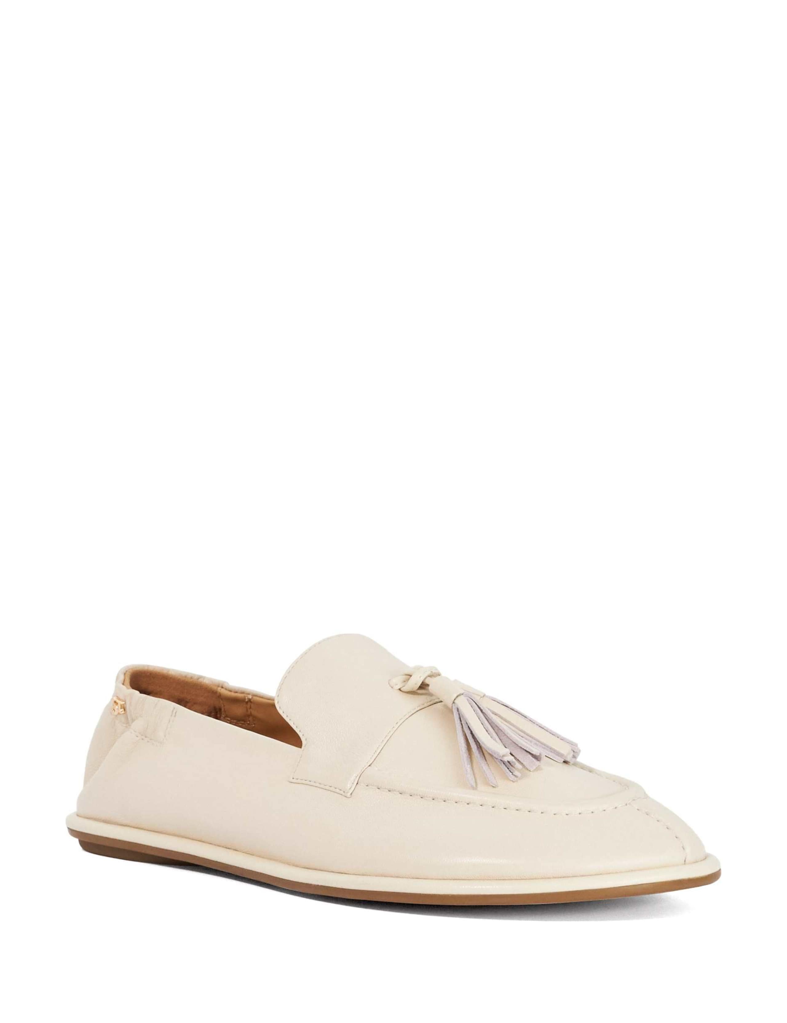 Leather Tassel Flat Loafers 3 of 5