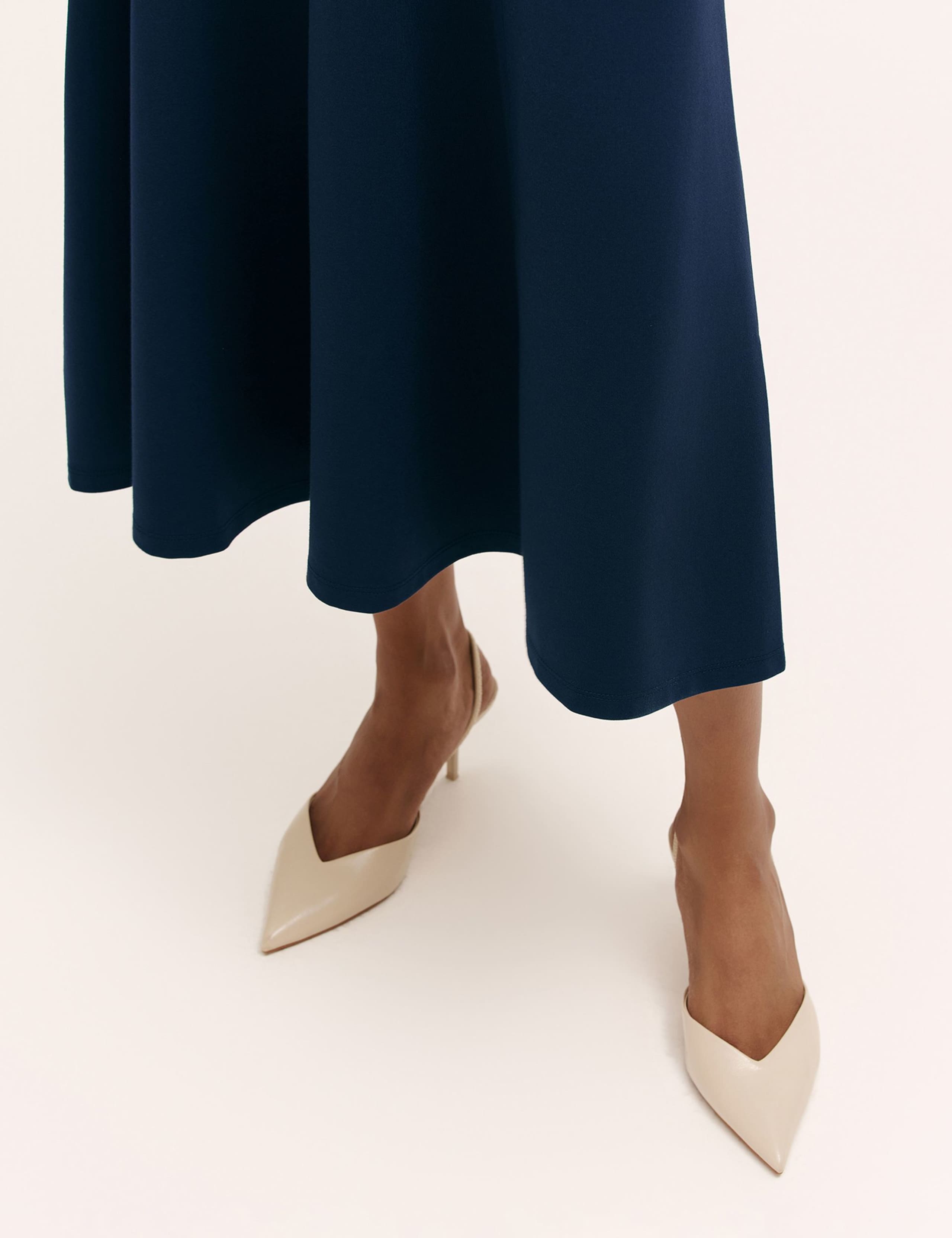 Jersey Midi A-Line Skirt 4 of 4