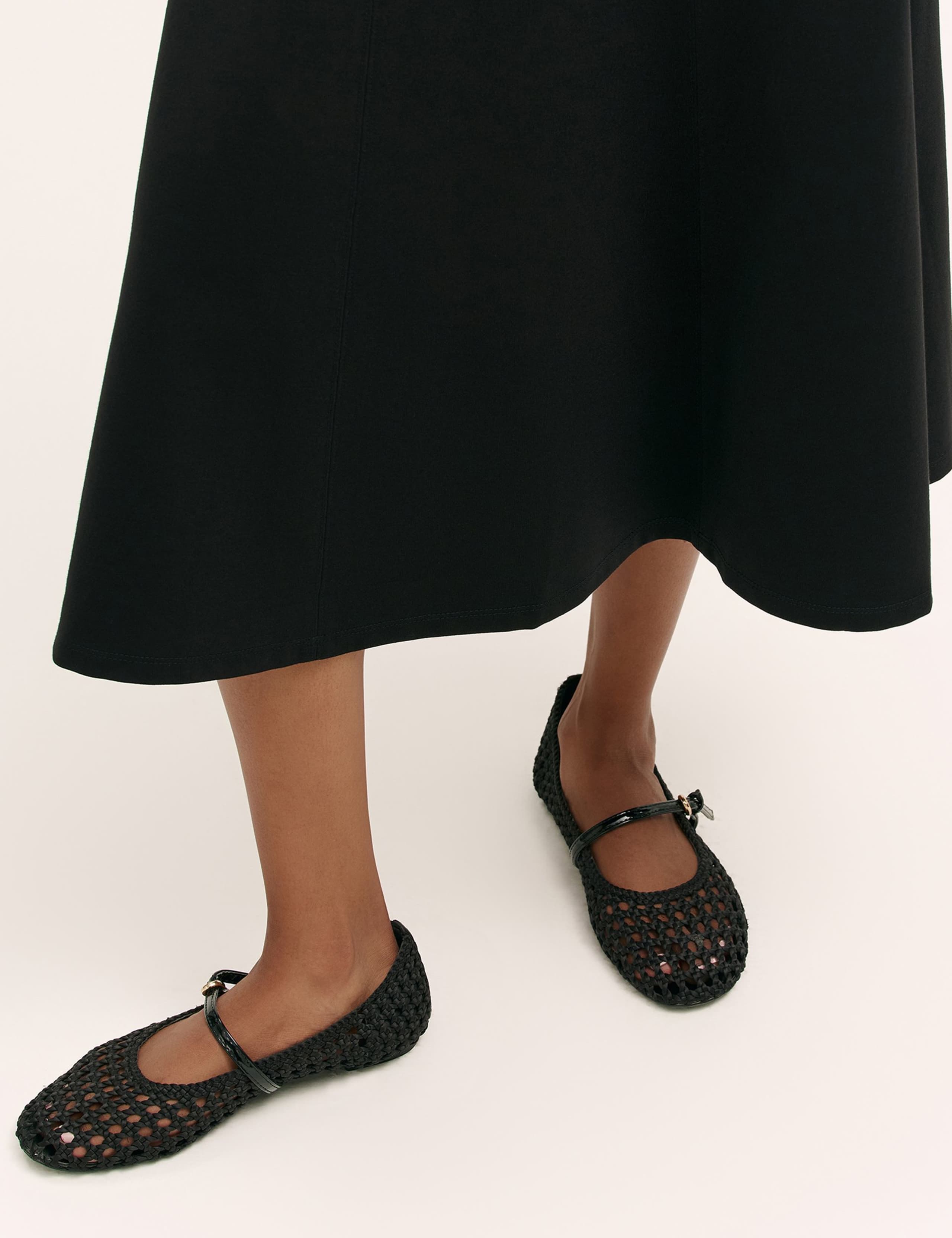 Jersey Midi A-Line Skirt 3 of 3