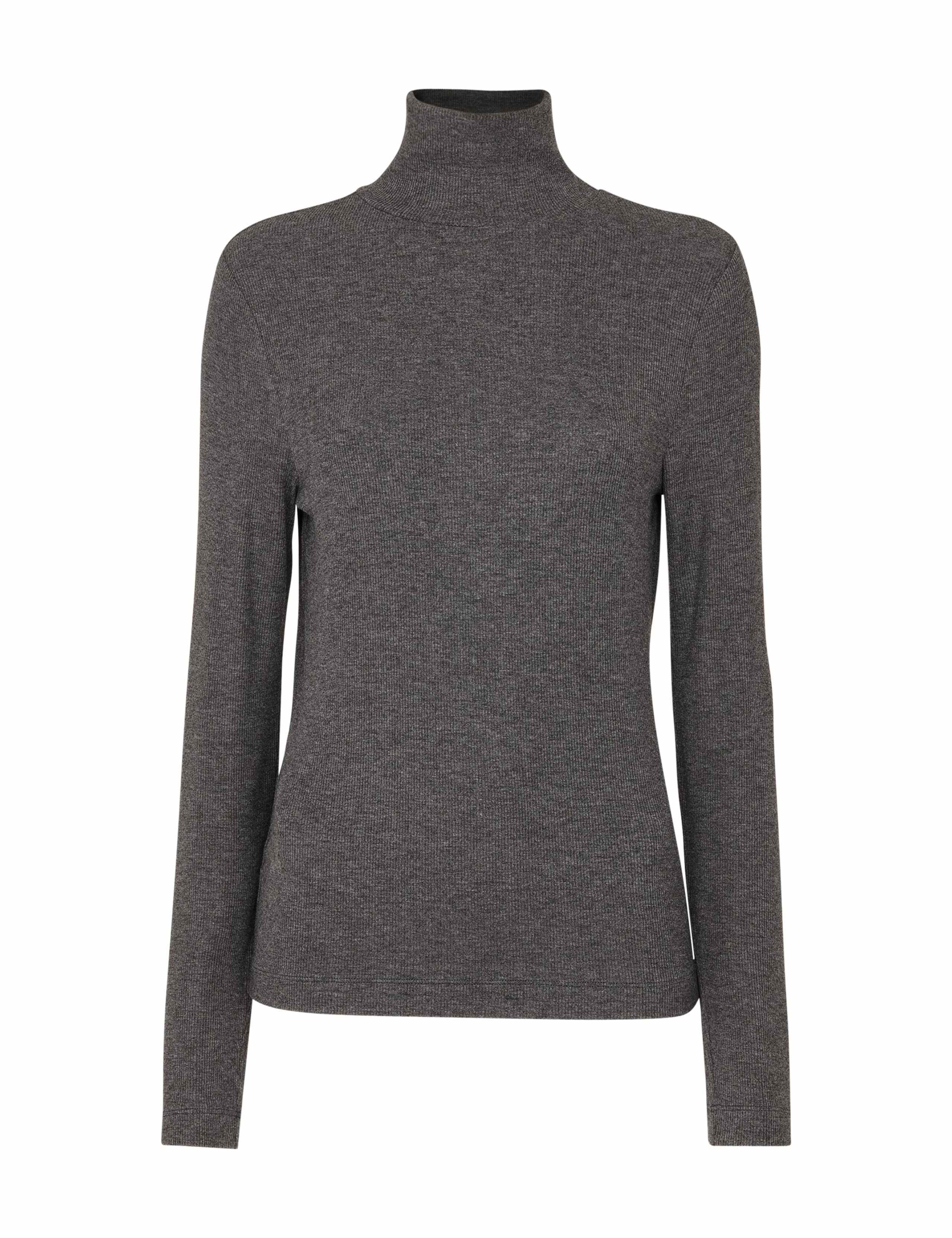 Ribbed Roll Neck Slim Fit Top 2 of 4