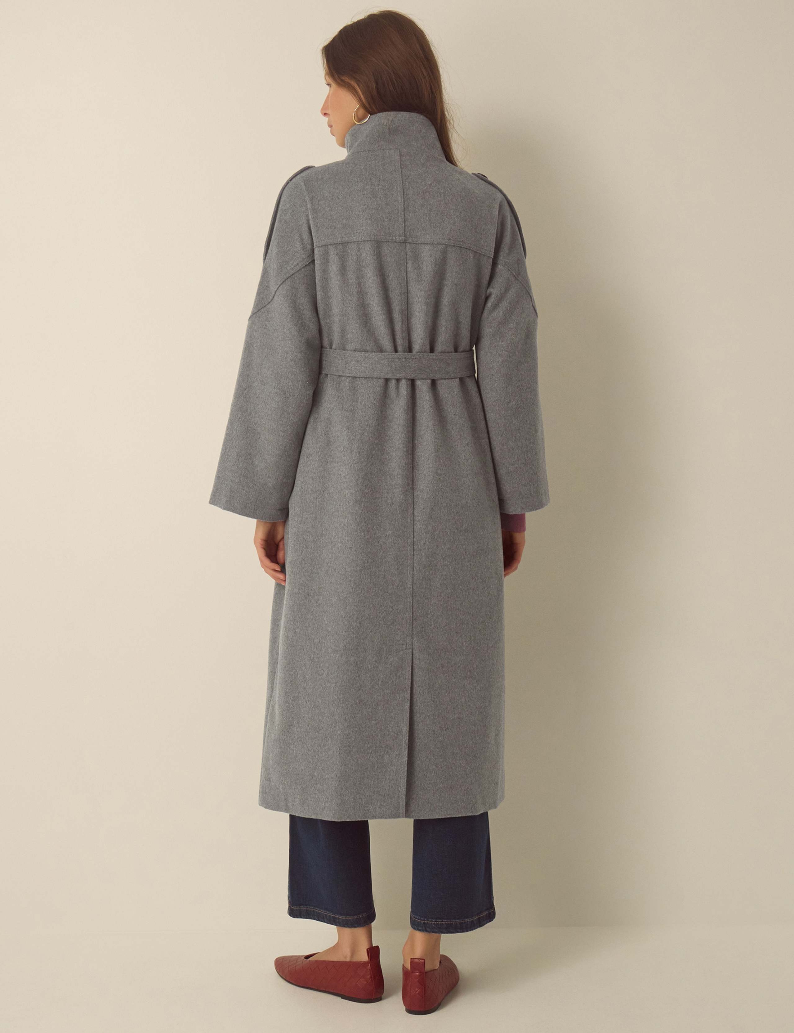 Wool Rich Funnel Neck Coat 2 of 5
