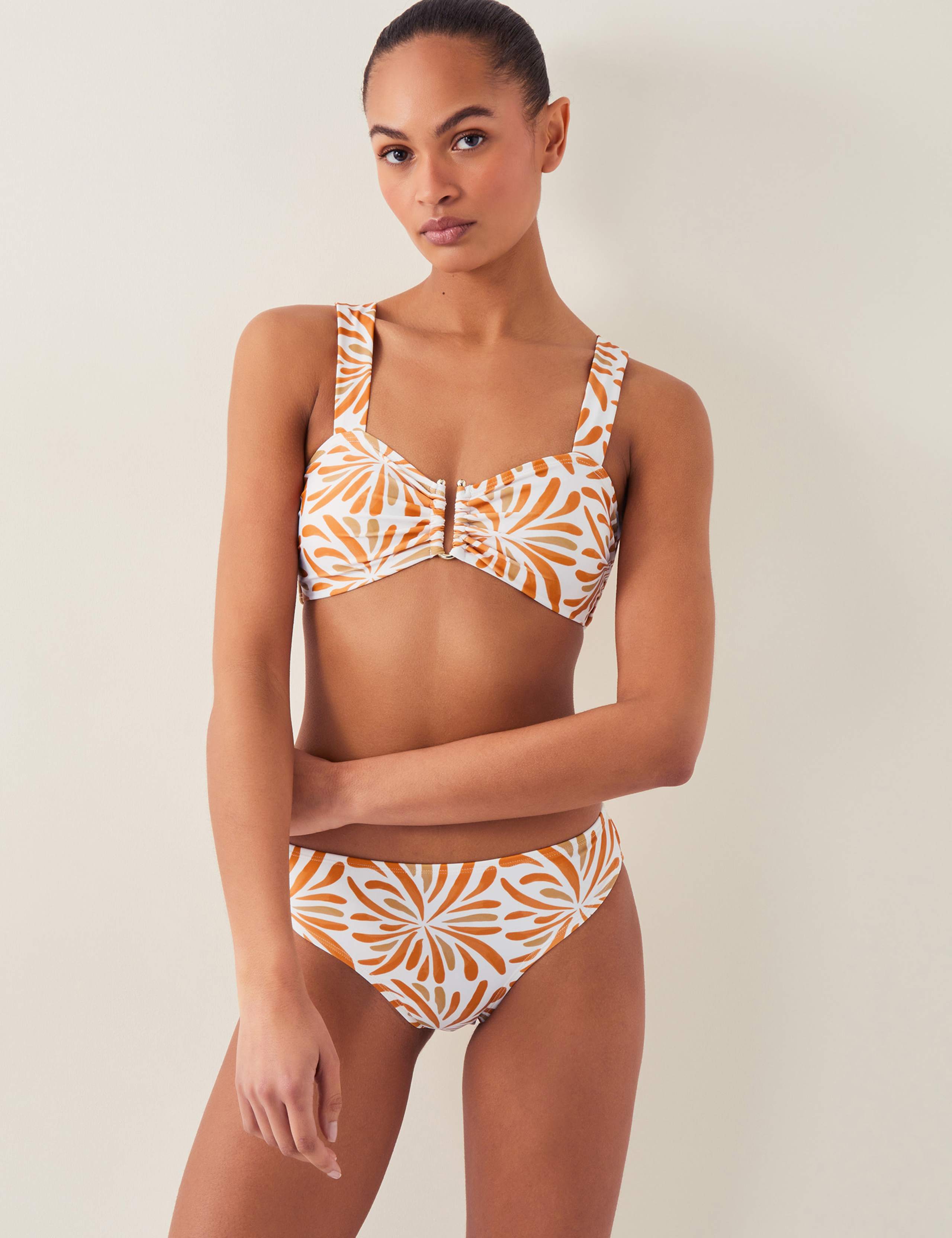 Printed Padded Ring Detail Bikini Top 4 of 4
