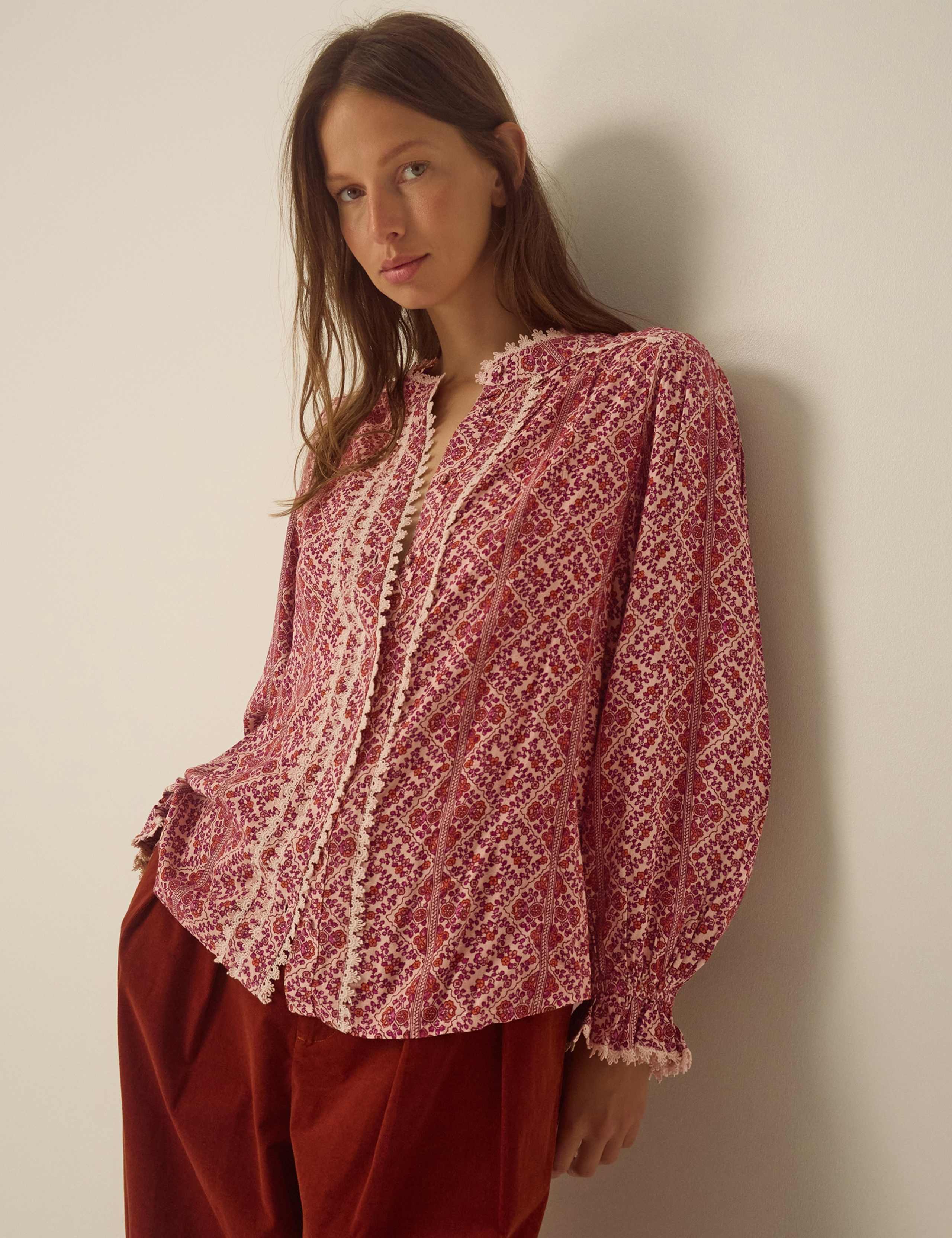 Printed Collared Top 1 of 4