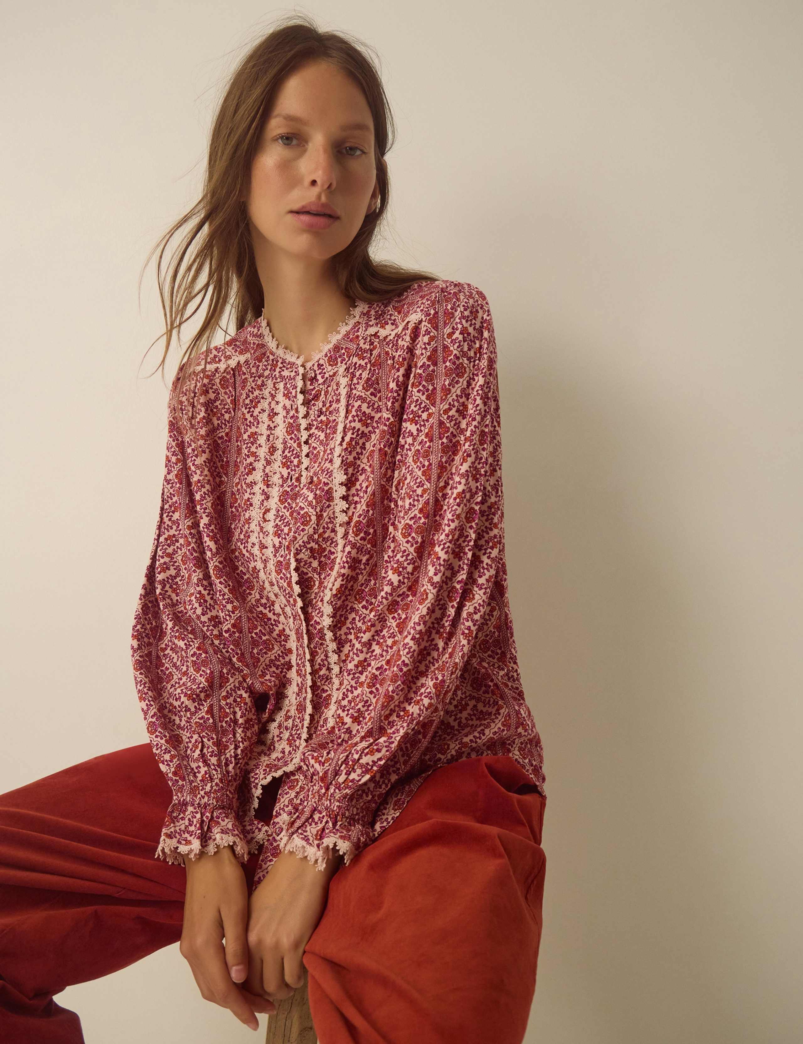 Printed Collared Top 3 of 4