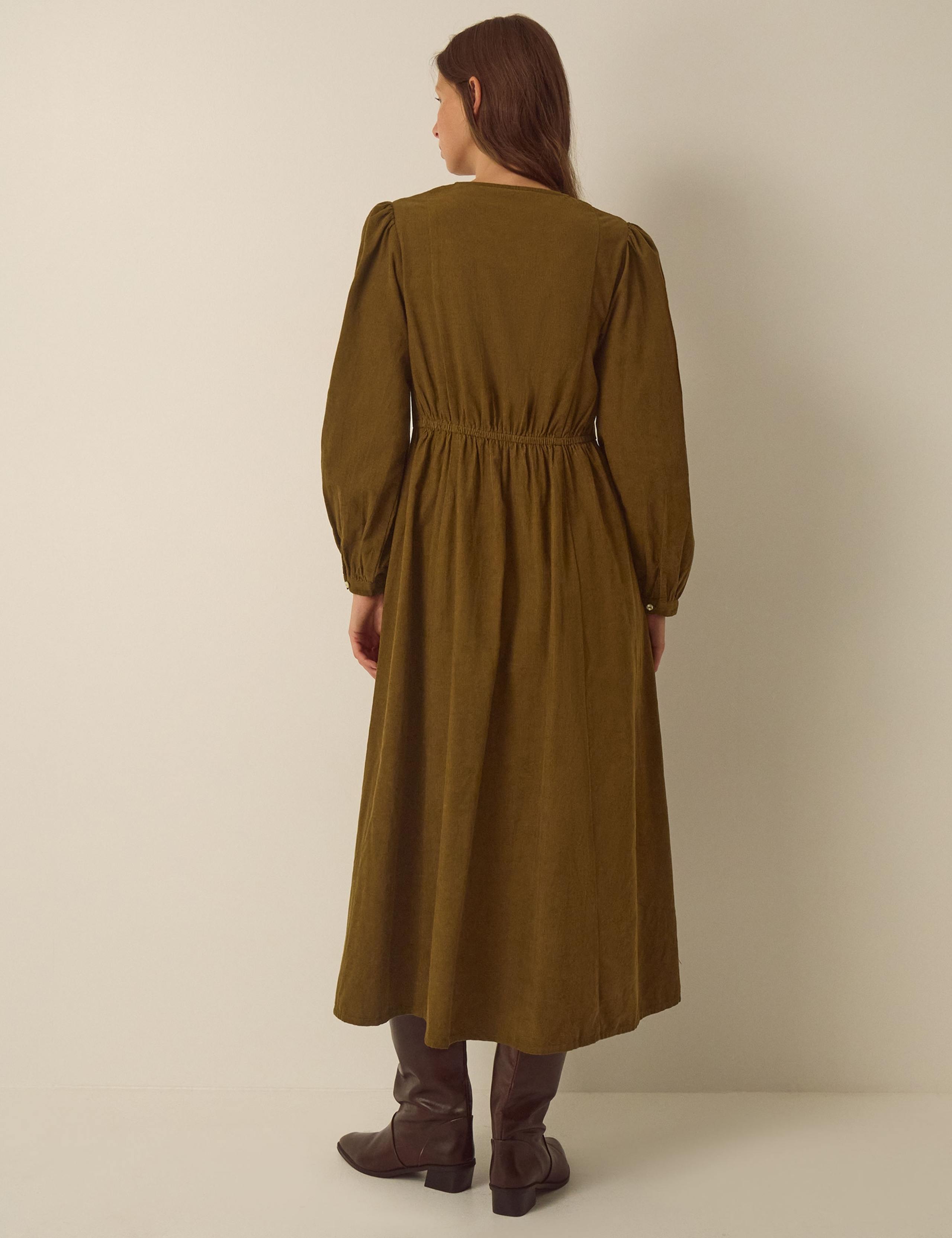 Cord Embroidered Midi Dress 2 of 4