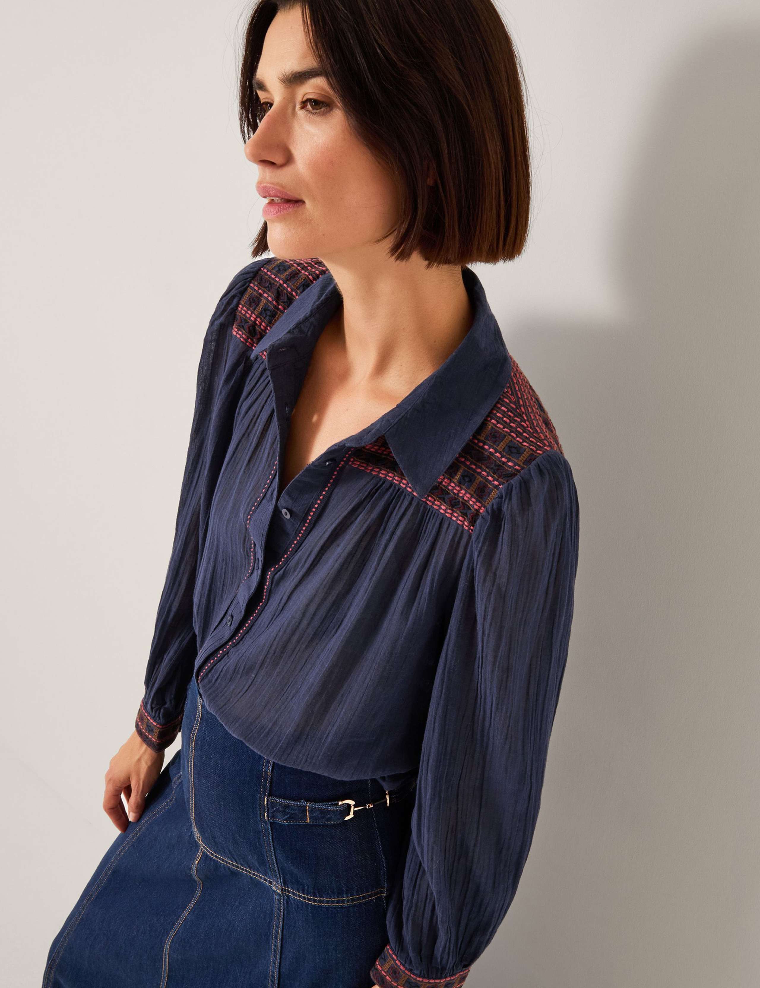 Pure Cotton Embroidered Shirt 2 of 4