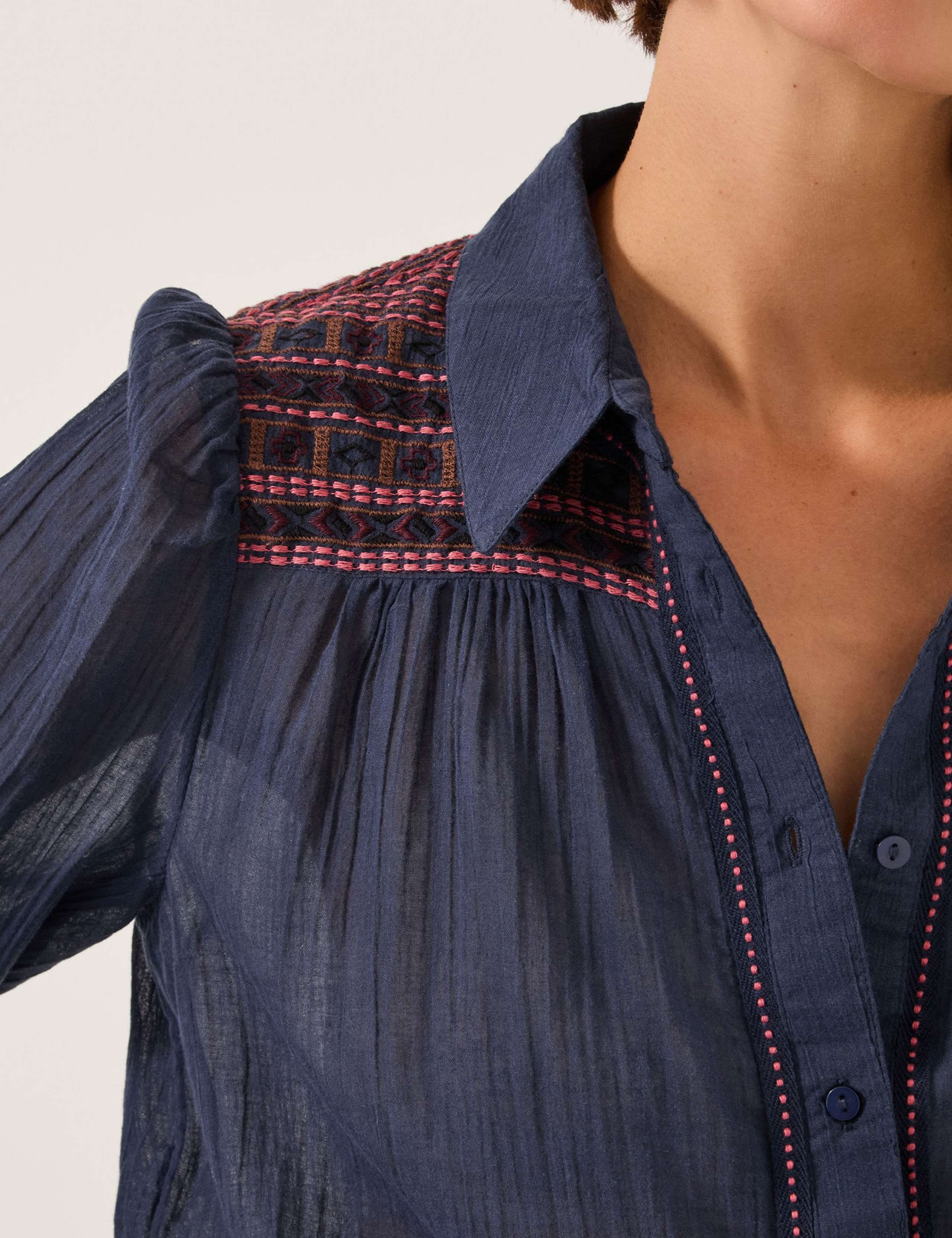 Pure Cotton Embroidered Shirt 4 of 4