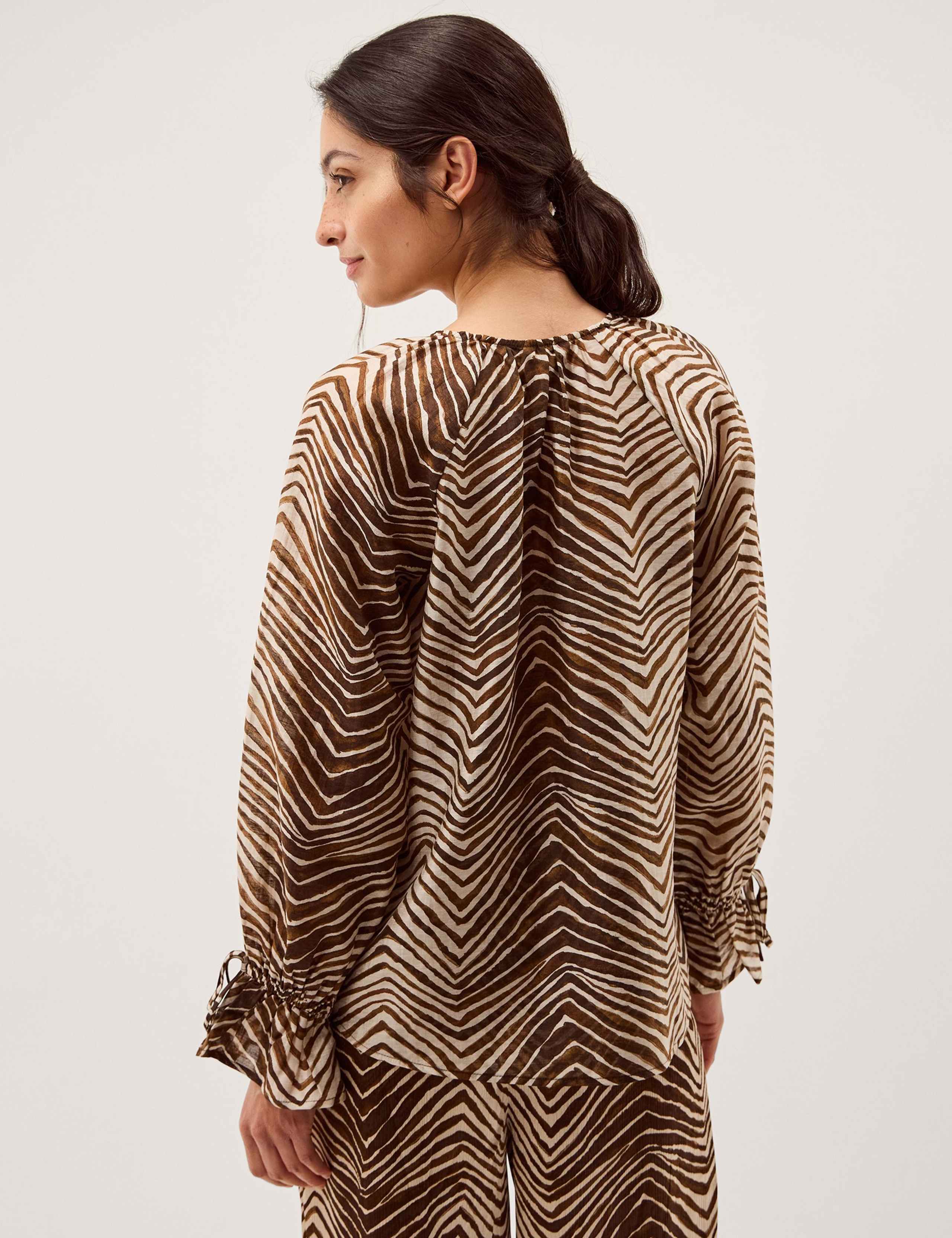 Tencel™ Rich Animal Print Blouse 4 of 5