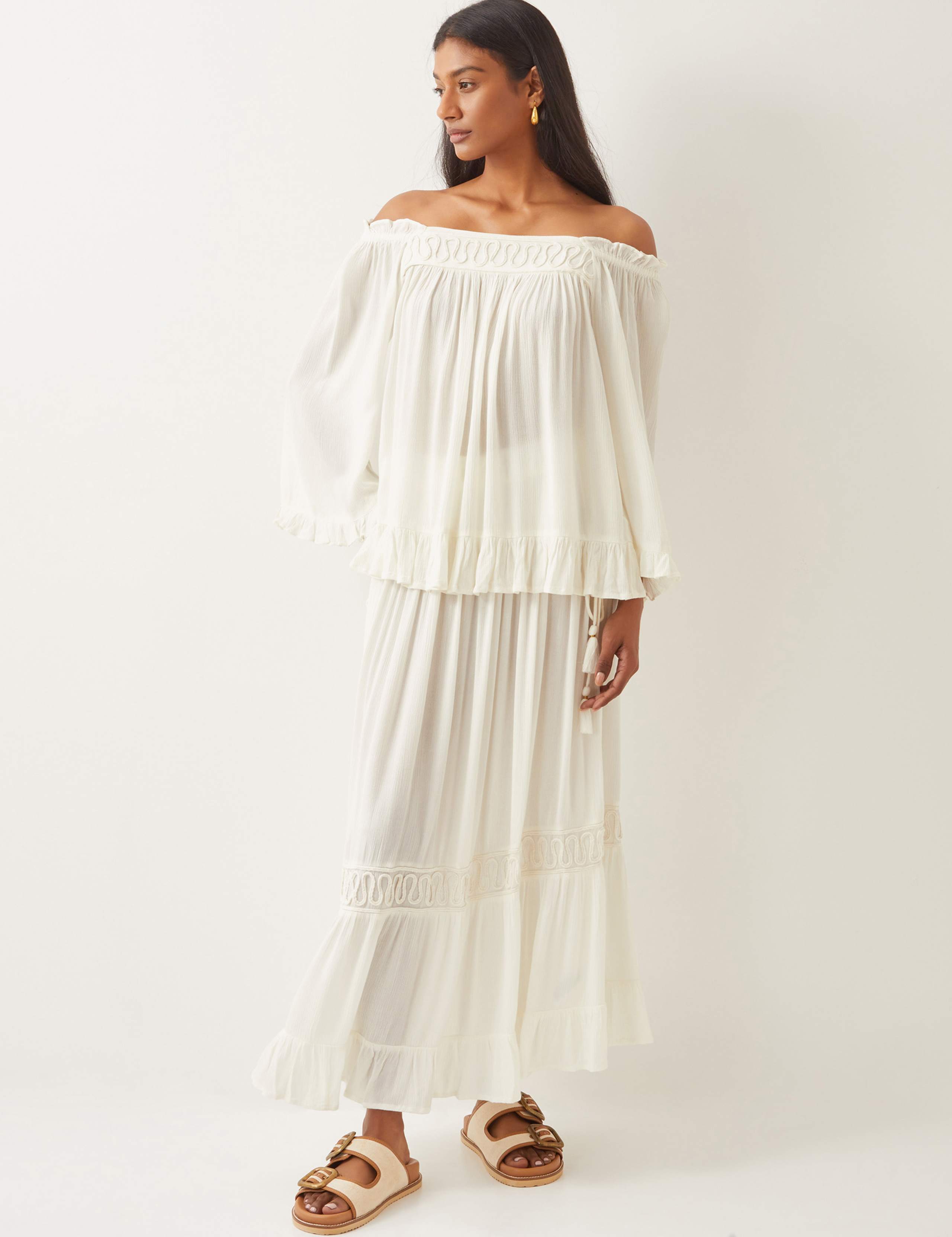 Off The Shoulder Frill Detail Top 3 of 4