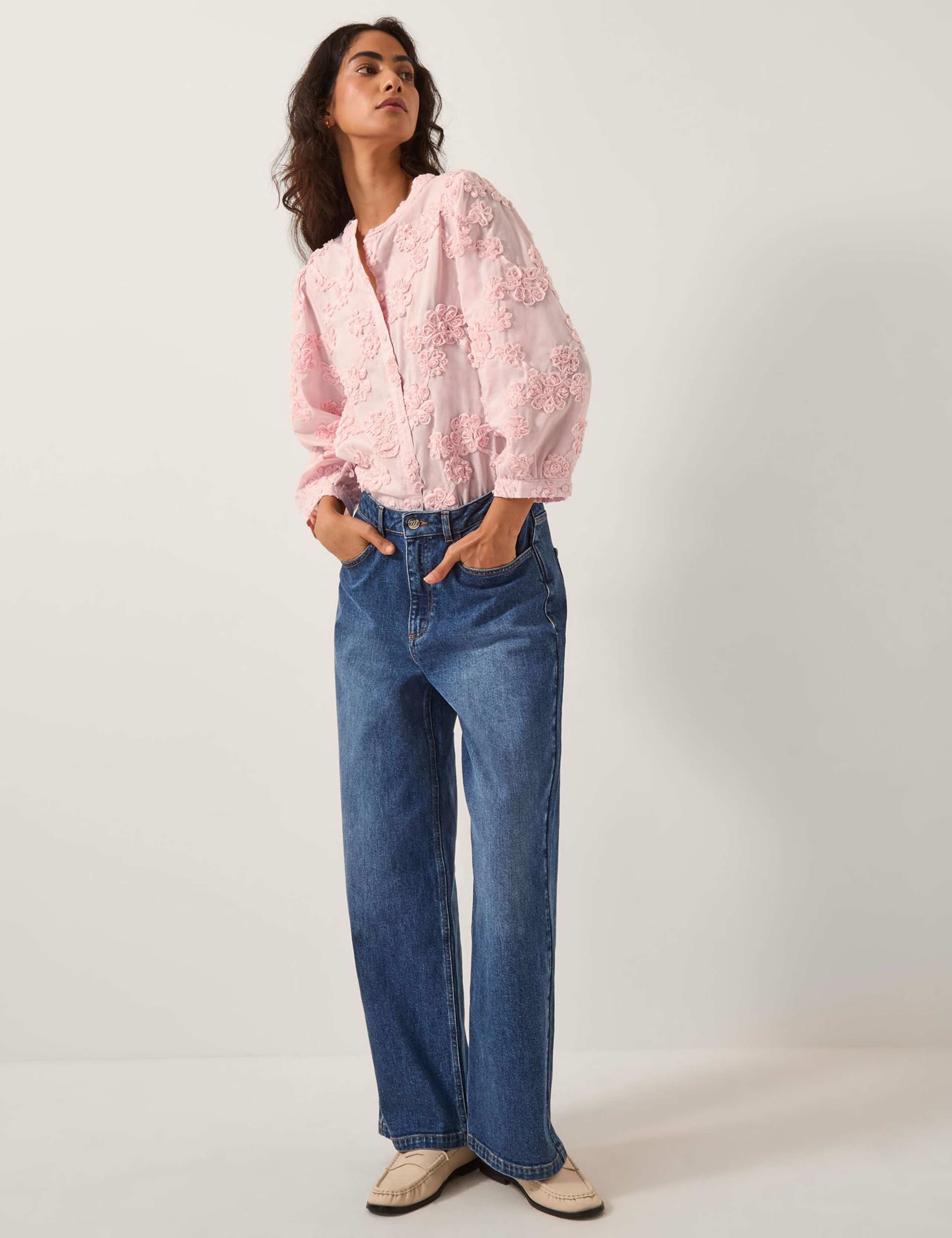 Pure Cotton Applique Floral Top? 3 of 5
