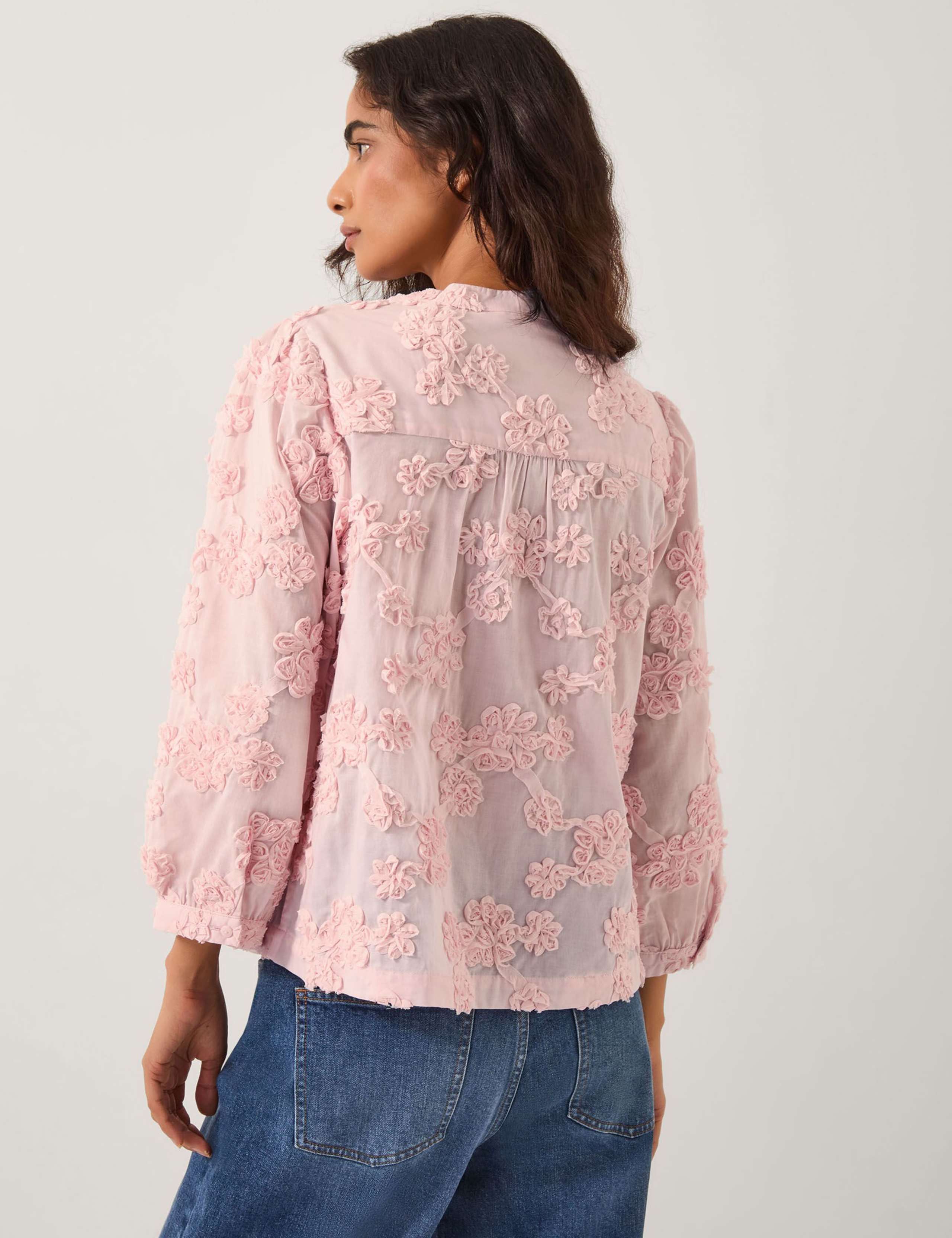 Pure Cotton Applique Floral Top? 4 of 5