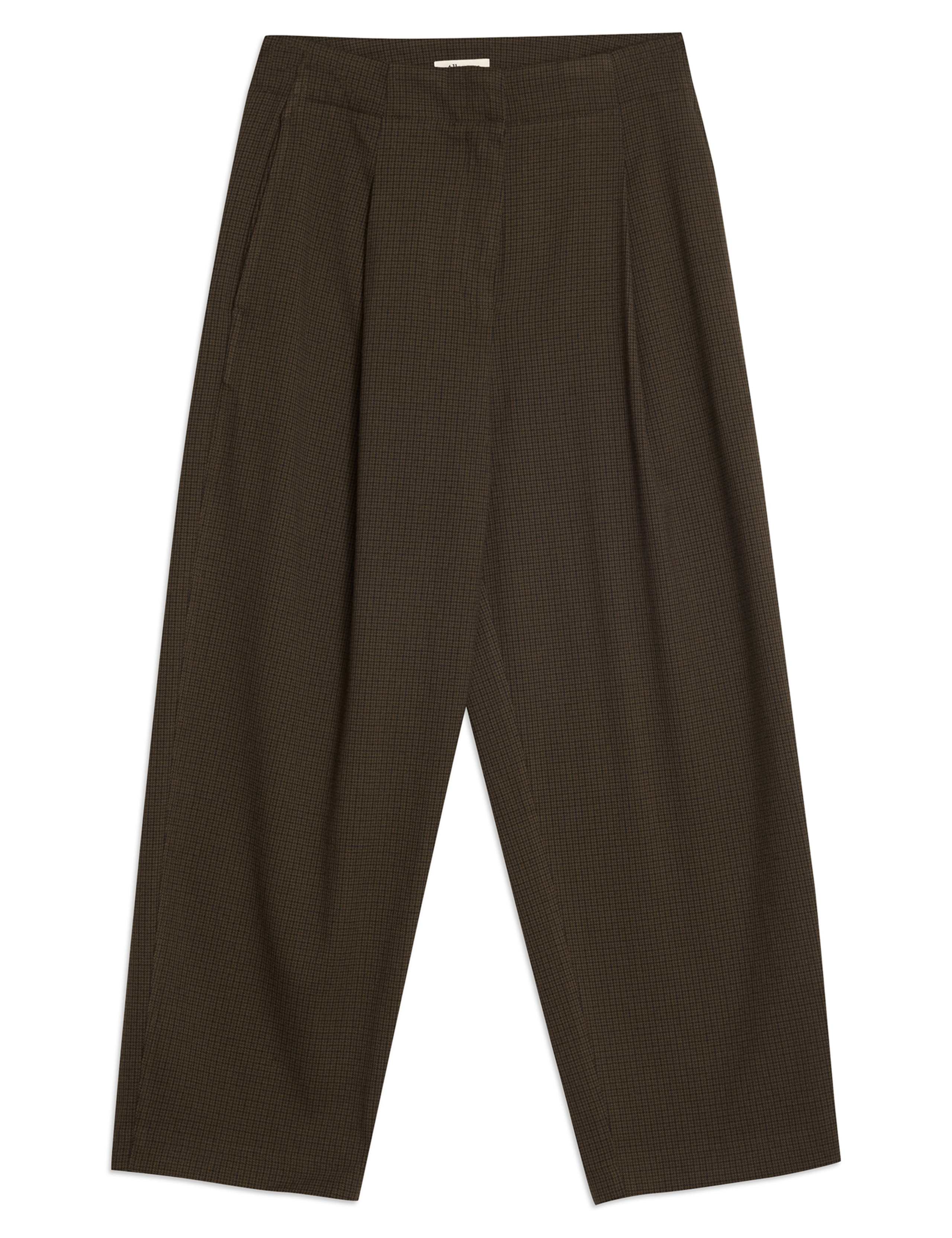 Mini Checked Barrel Leg Cropped Trousers 2 of 4