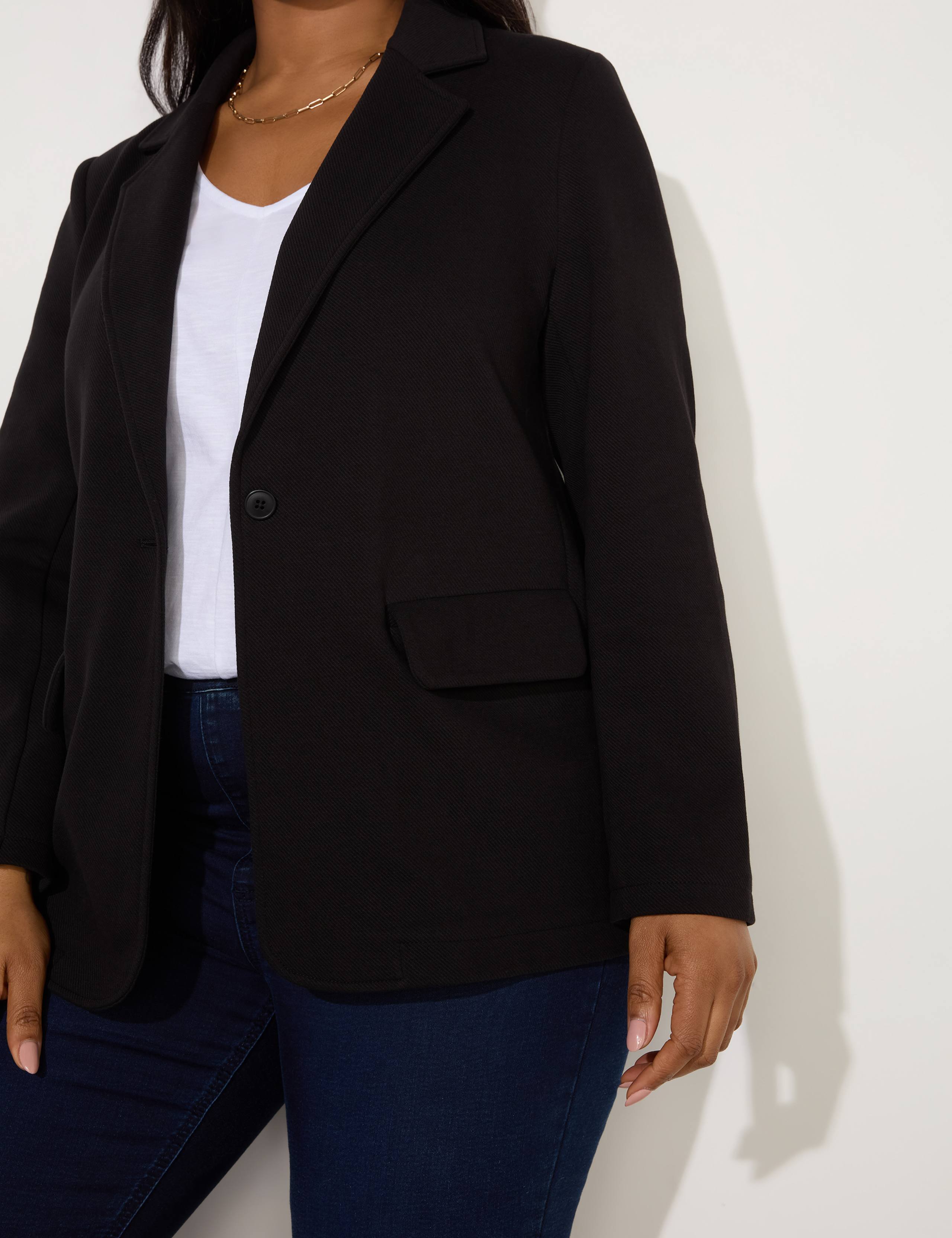 Jersey Relaxed Single Breasted Blazer 2 of 7