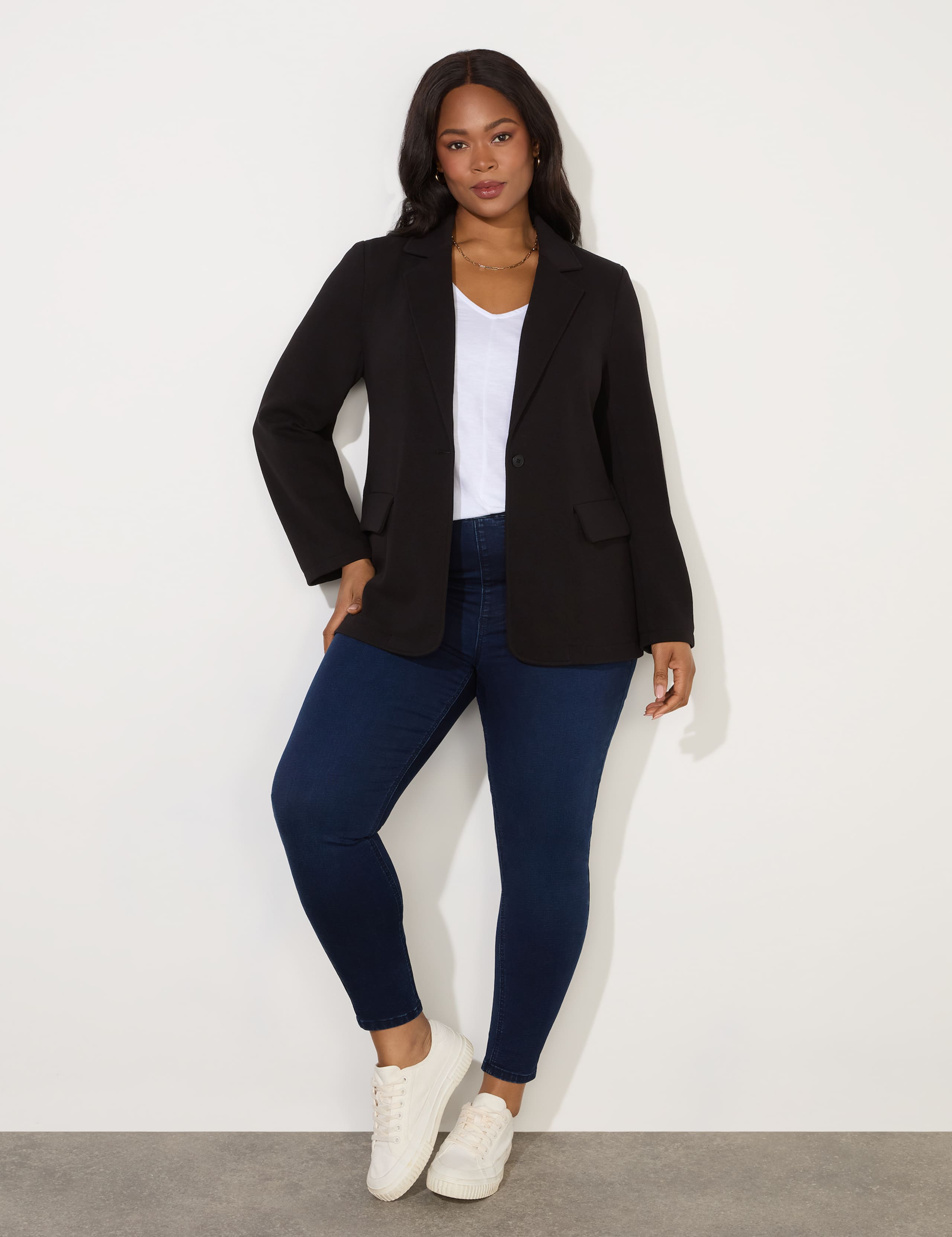 Jersey Relaxed Single Breasted Blazer 3 of 7