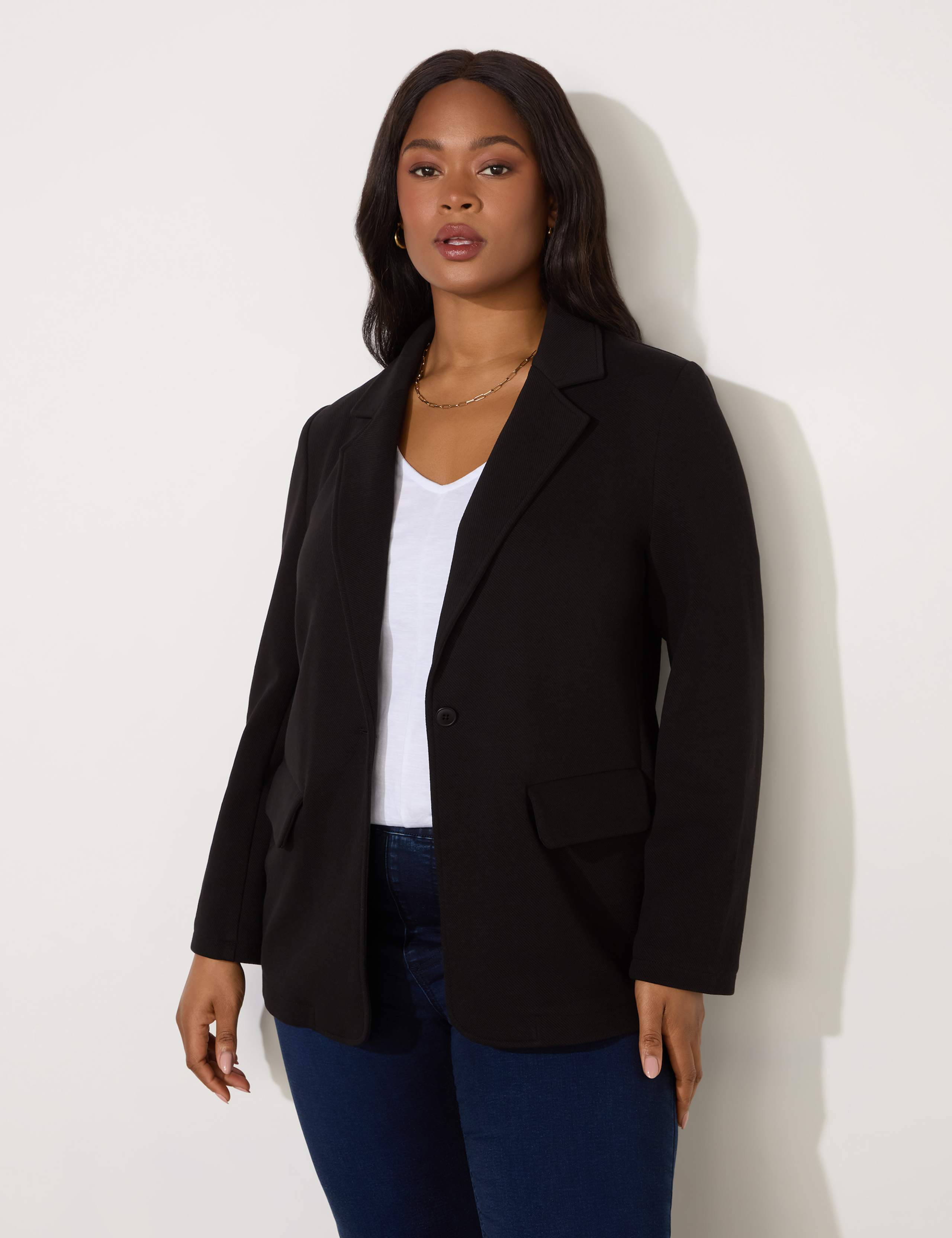 Jersey Relaxed Single Breasted Blazer 5 of 7