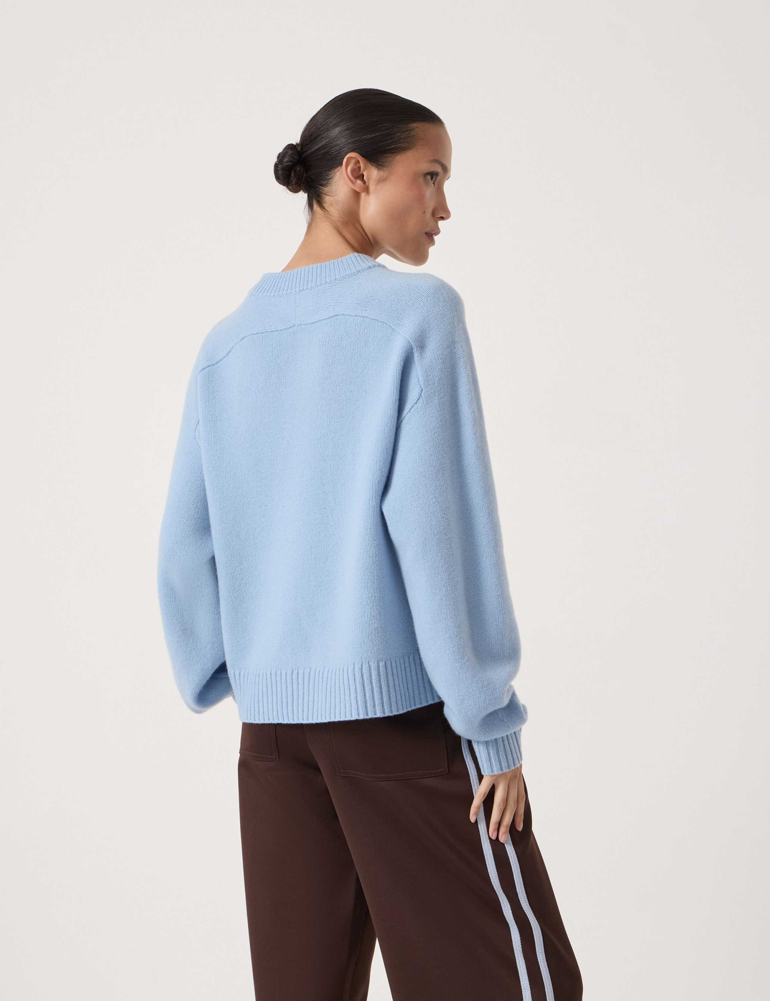 Pure Merino Wool Crew Neck Jumper 5 of 6