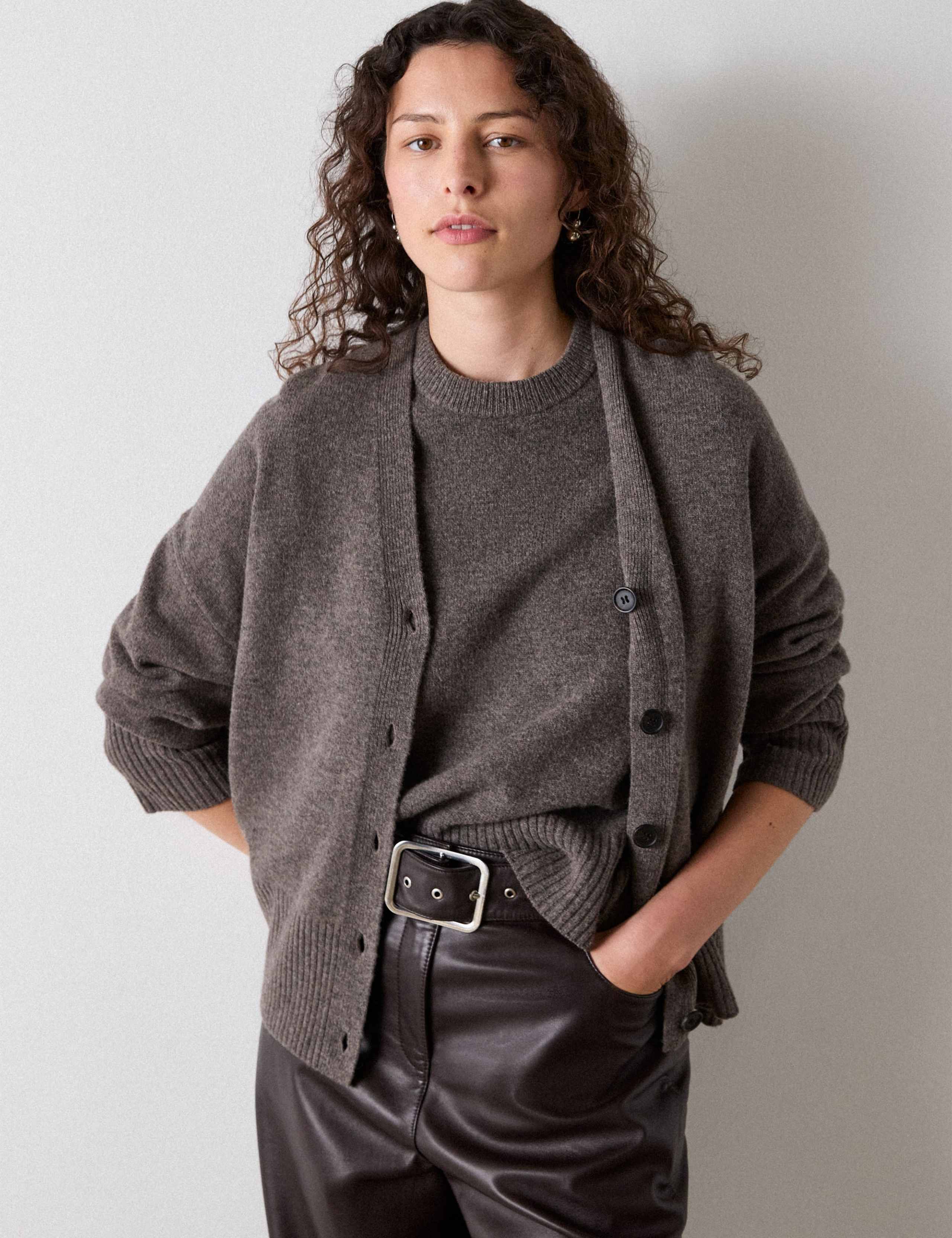 Pure Wool V-Neck Button Front Cardigan 6 of 6