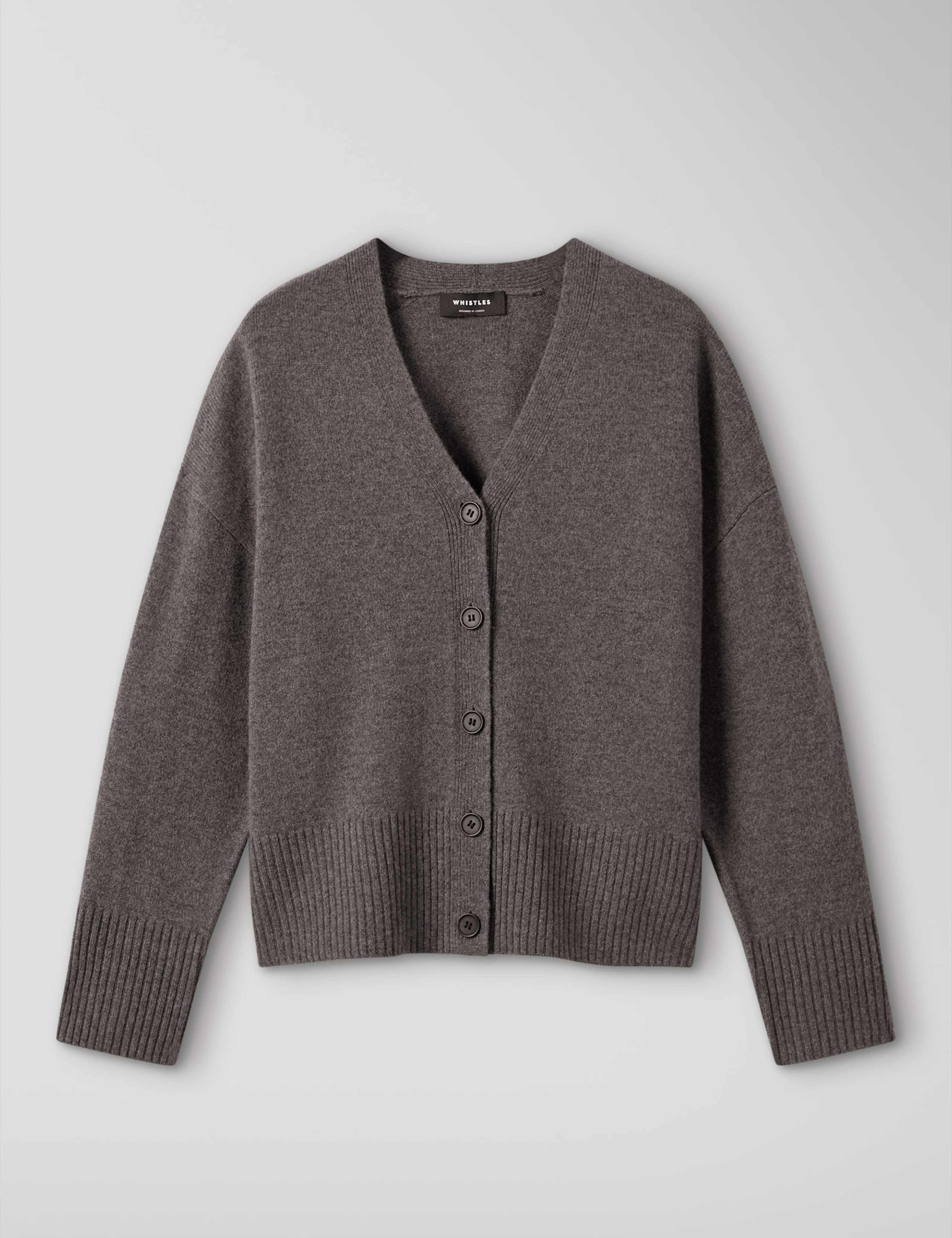 Pure Wool V-Neck Button Front Cardigan 2 of 6