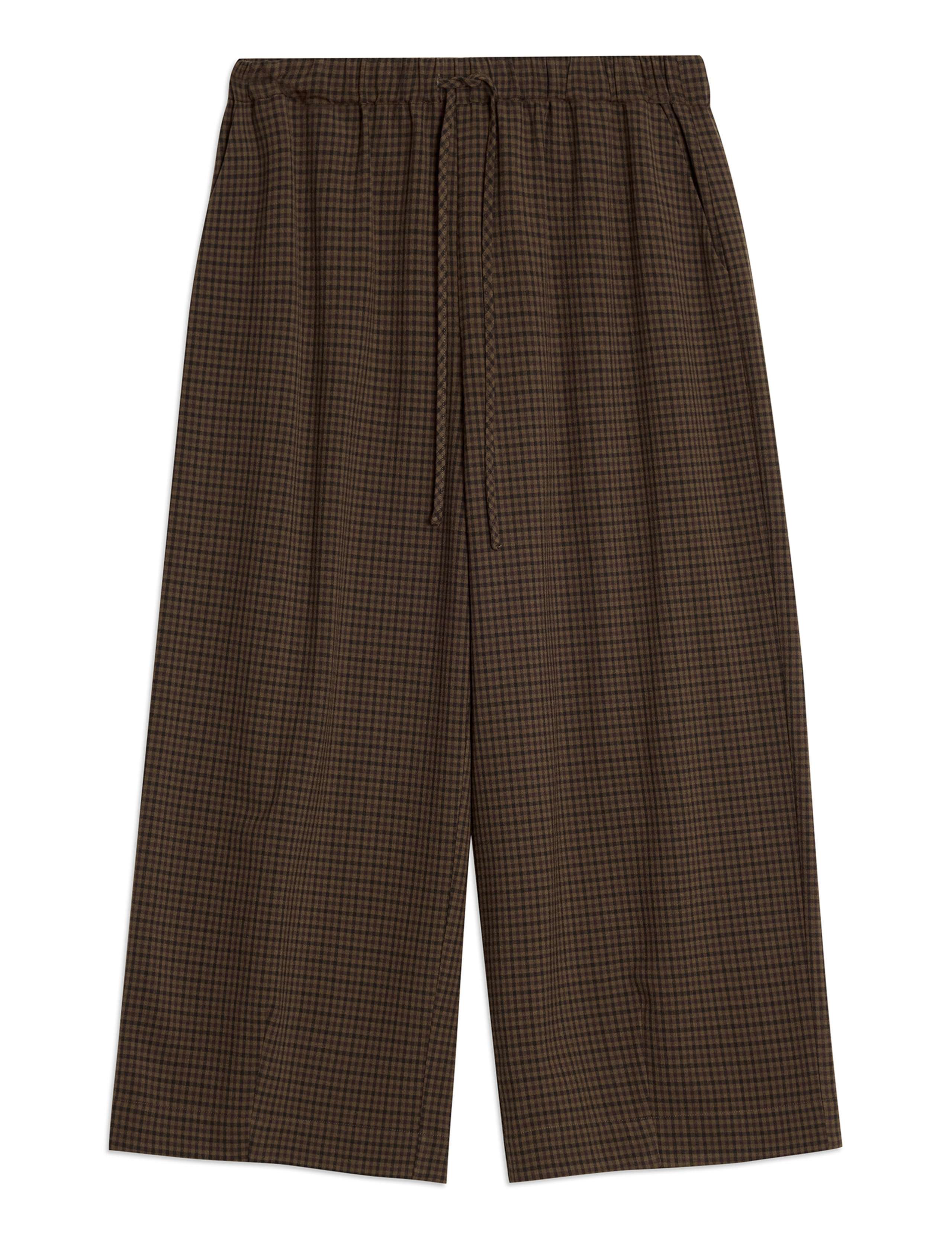 Gingham Drawstring Barrel Leg Trousers 2 of 4