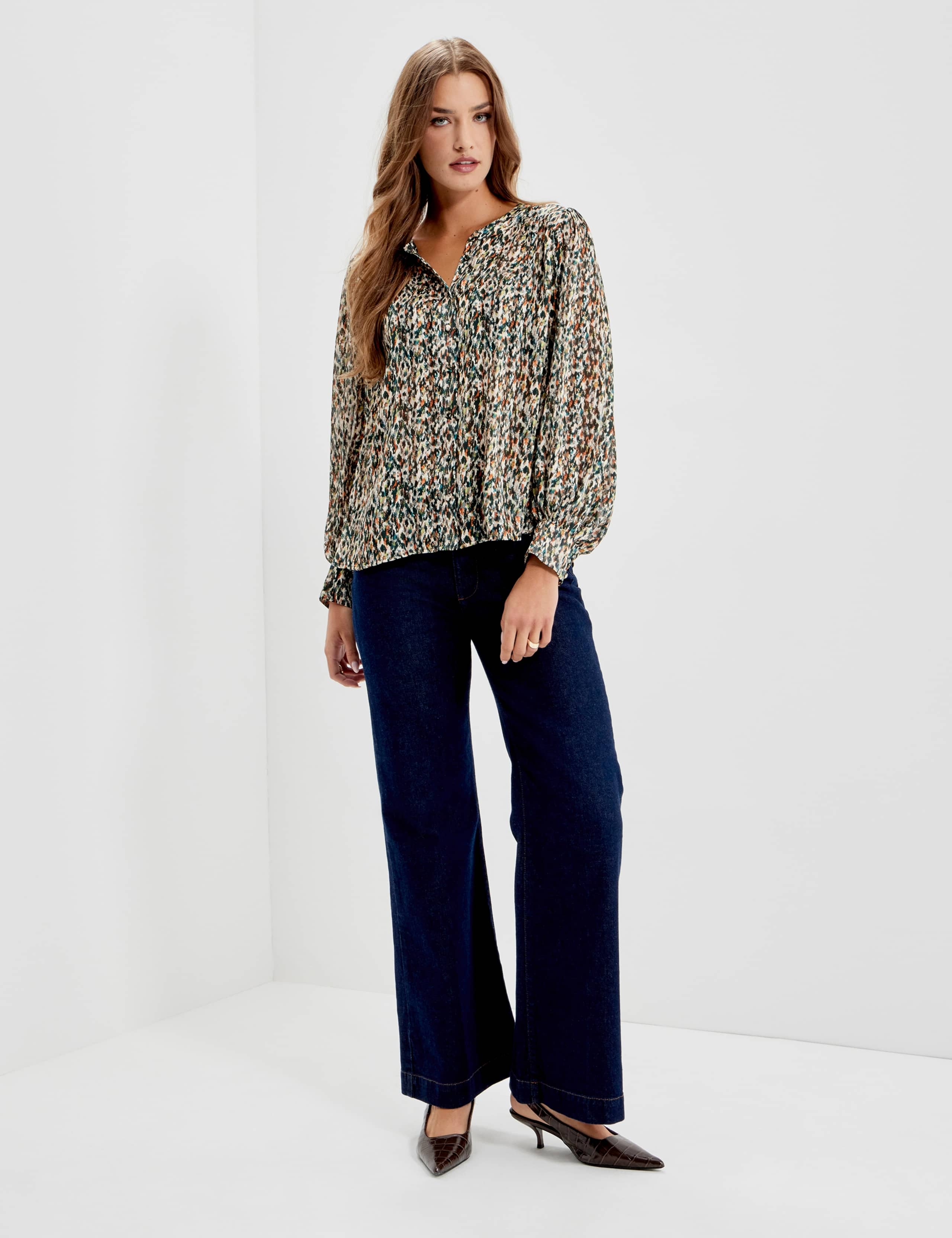 Chiffon Animal Print Button Through Blouse 3 of 9