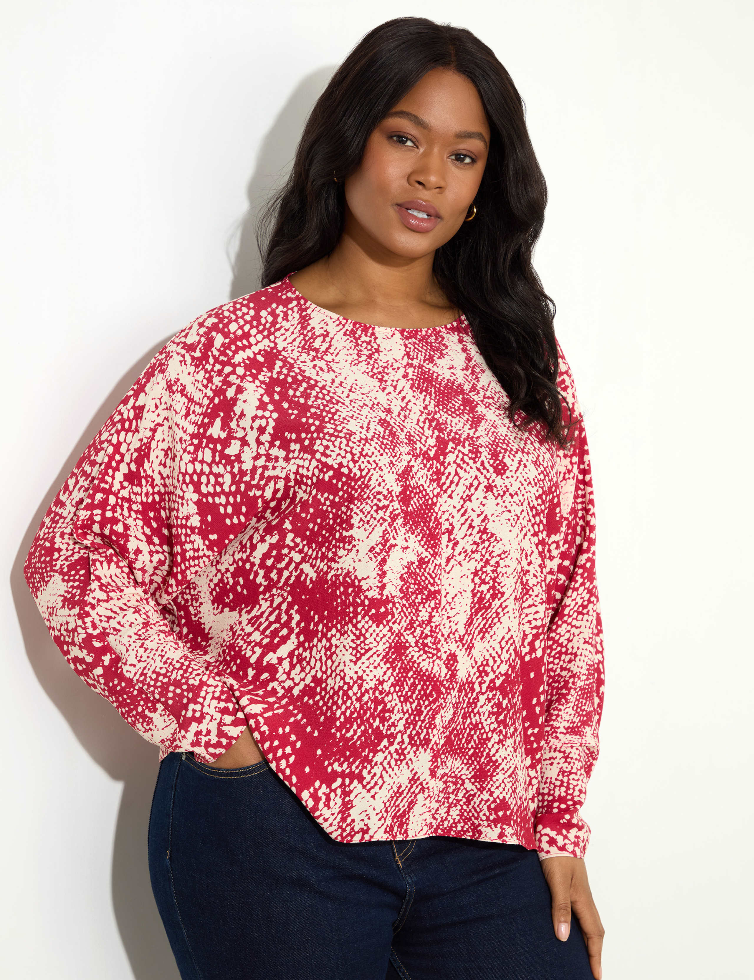 Snake Print Popover Blouse 4 of 4