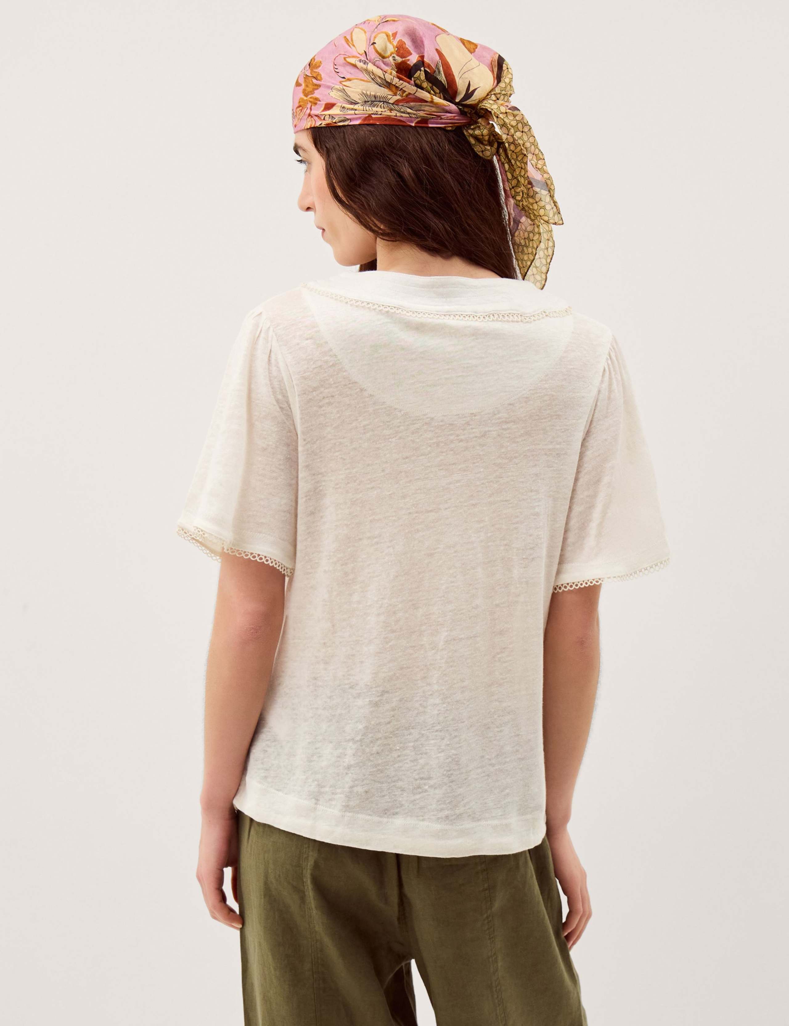 Pure Linen V-Neck T-Shirt 3 of 3