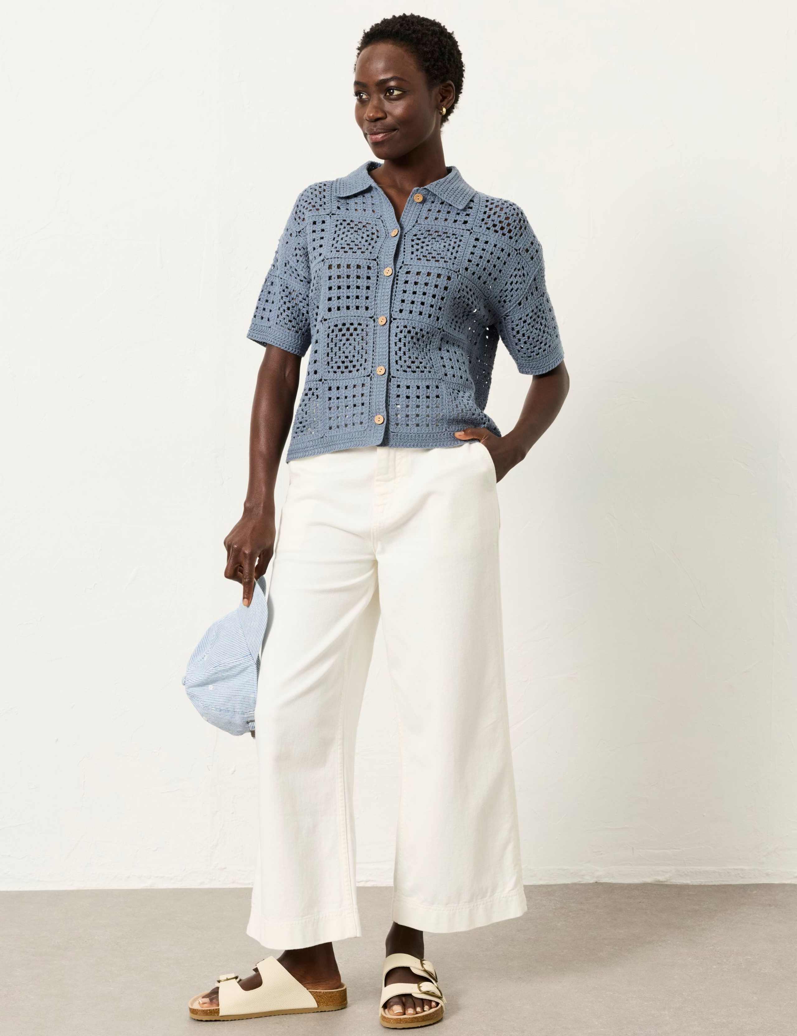 Cotton Rich Collared Knitted Top 3 of 7