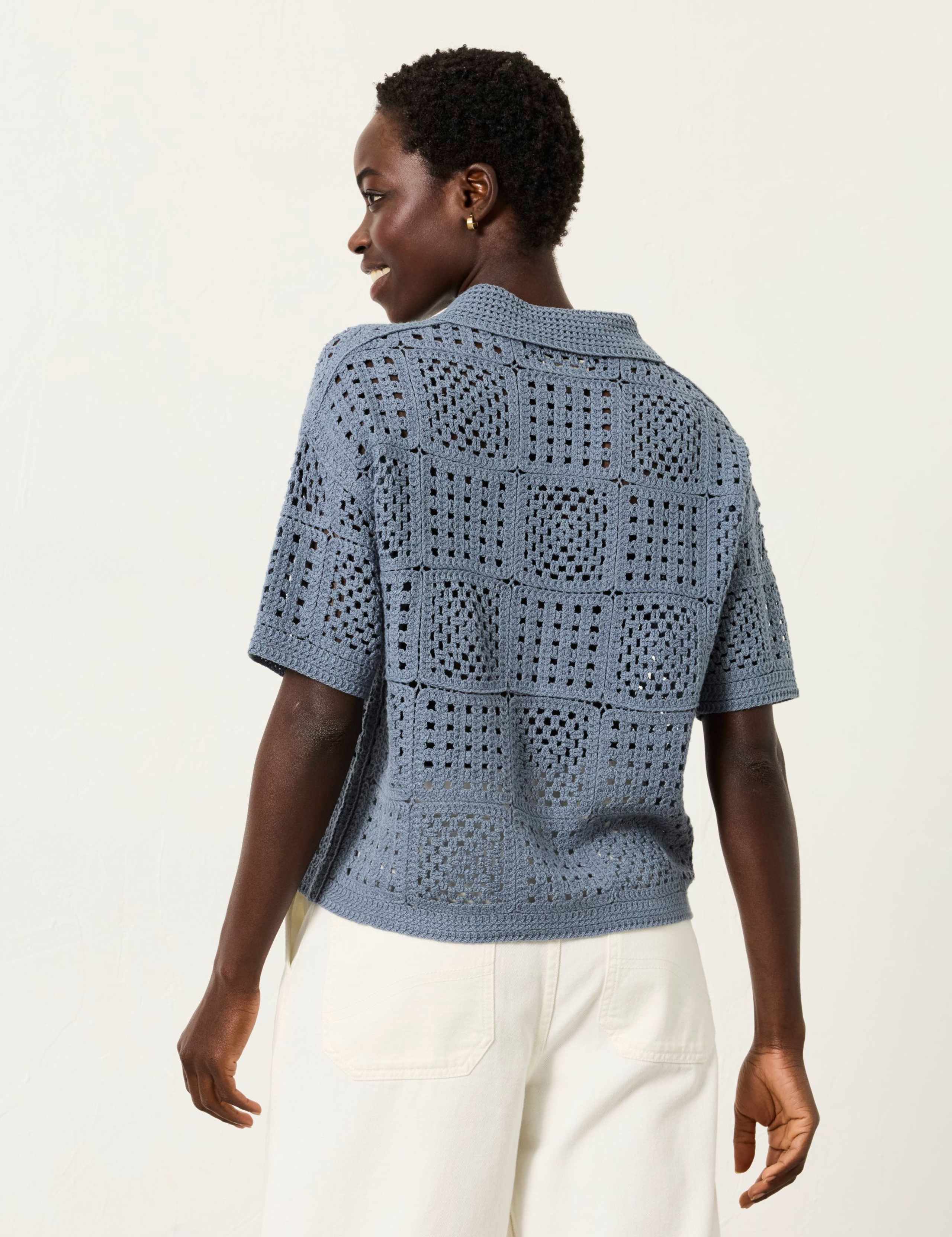 Cotton Rich Collared Knitted Top 7 of 7