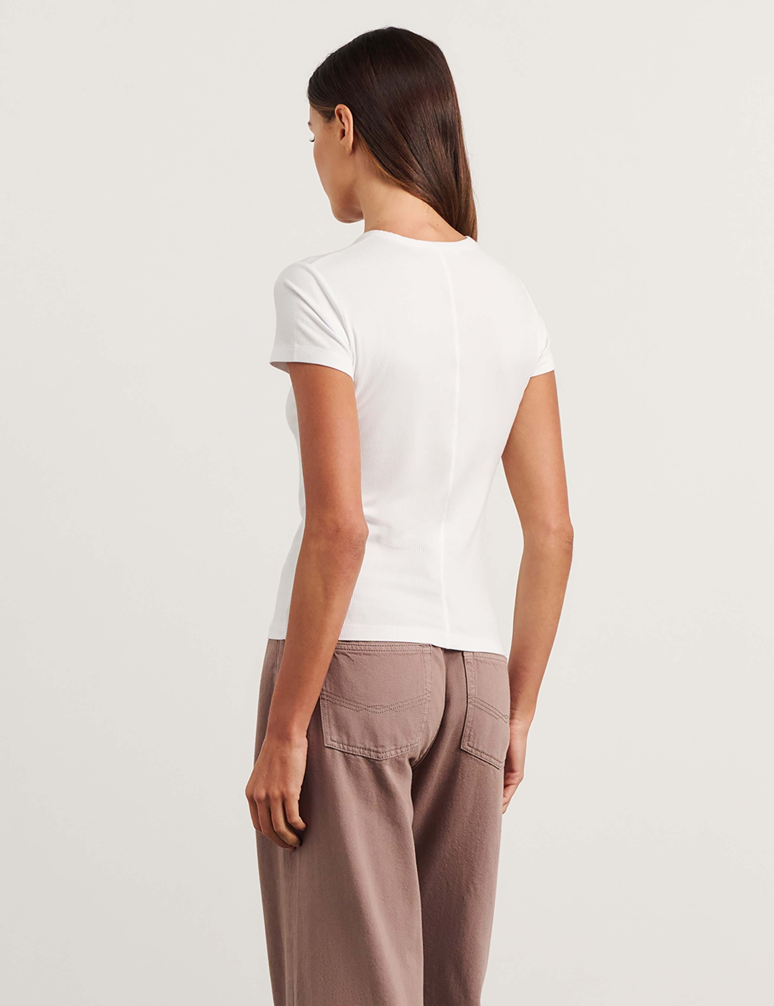 Jersey Round Neck Button Through Top 6 of 6