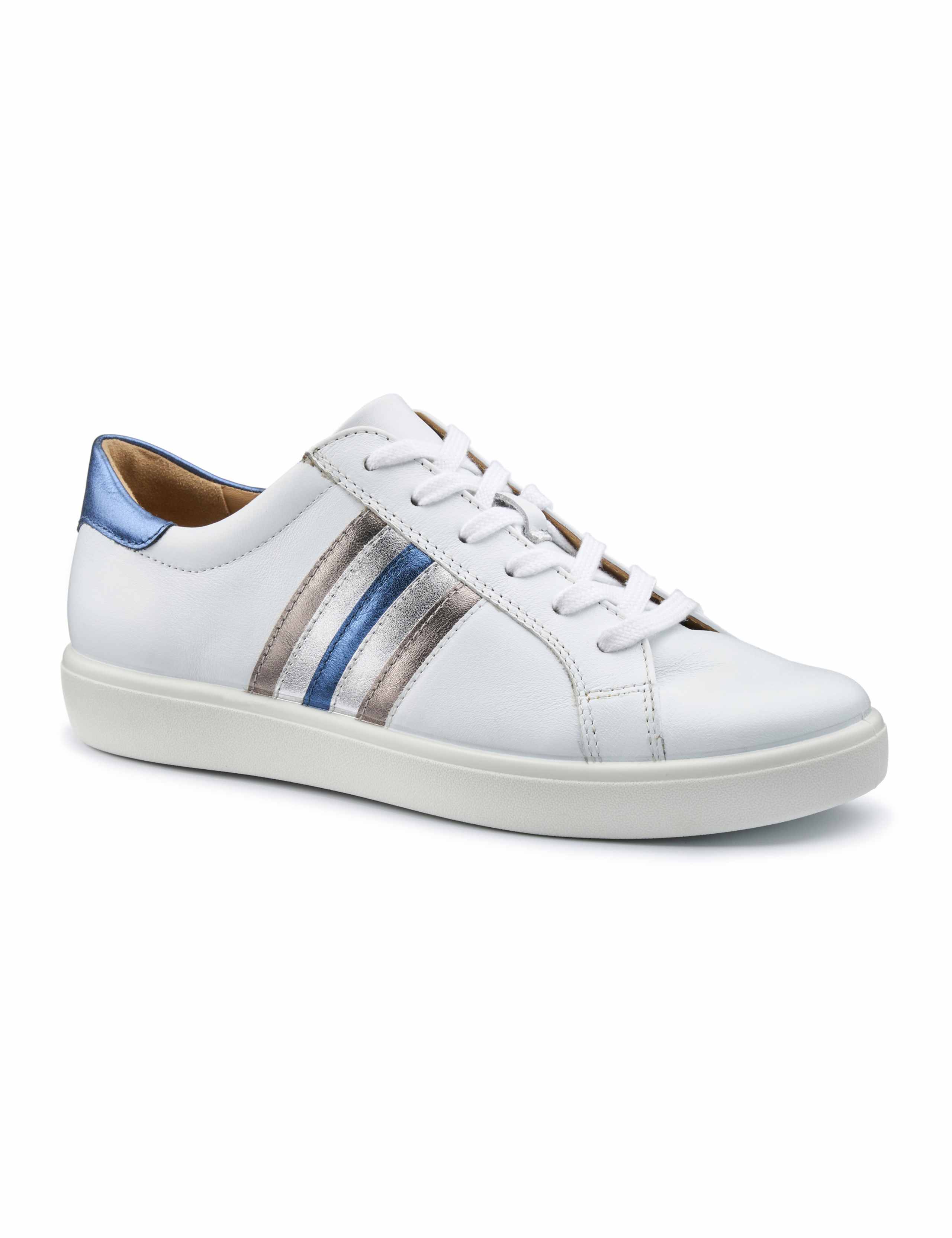 Switch Wide Fit Leather Striped Trainers 3 of 4