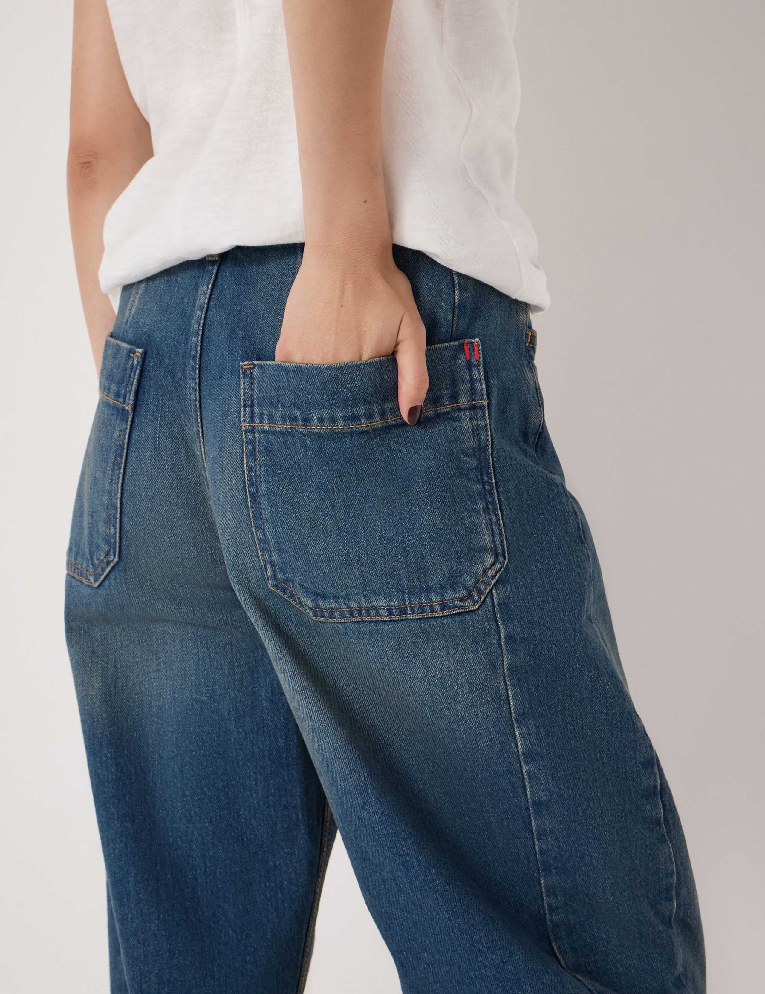 Mid Rise Barrel Ankle Grazer Jeans 6 of 6
