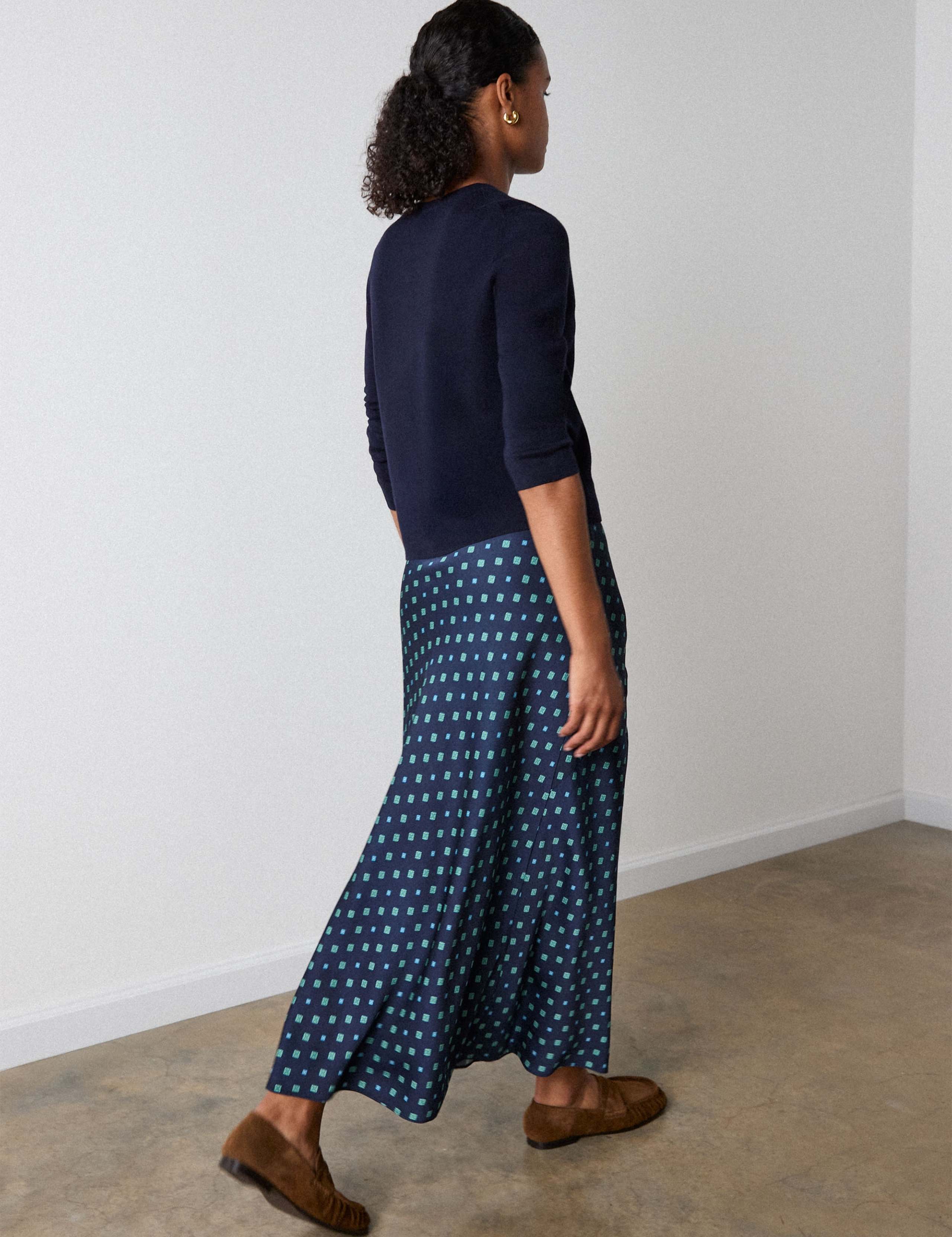 Unlined Geometric Tiered Midi Skirt 5 of 5