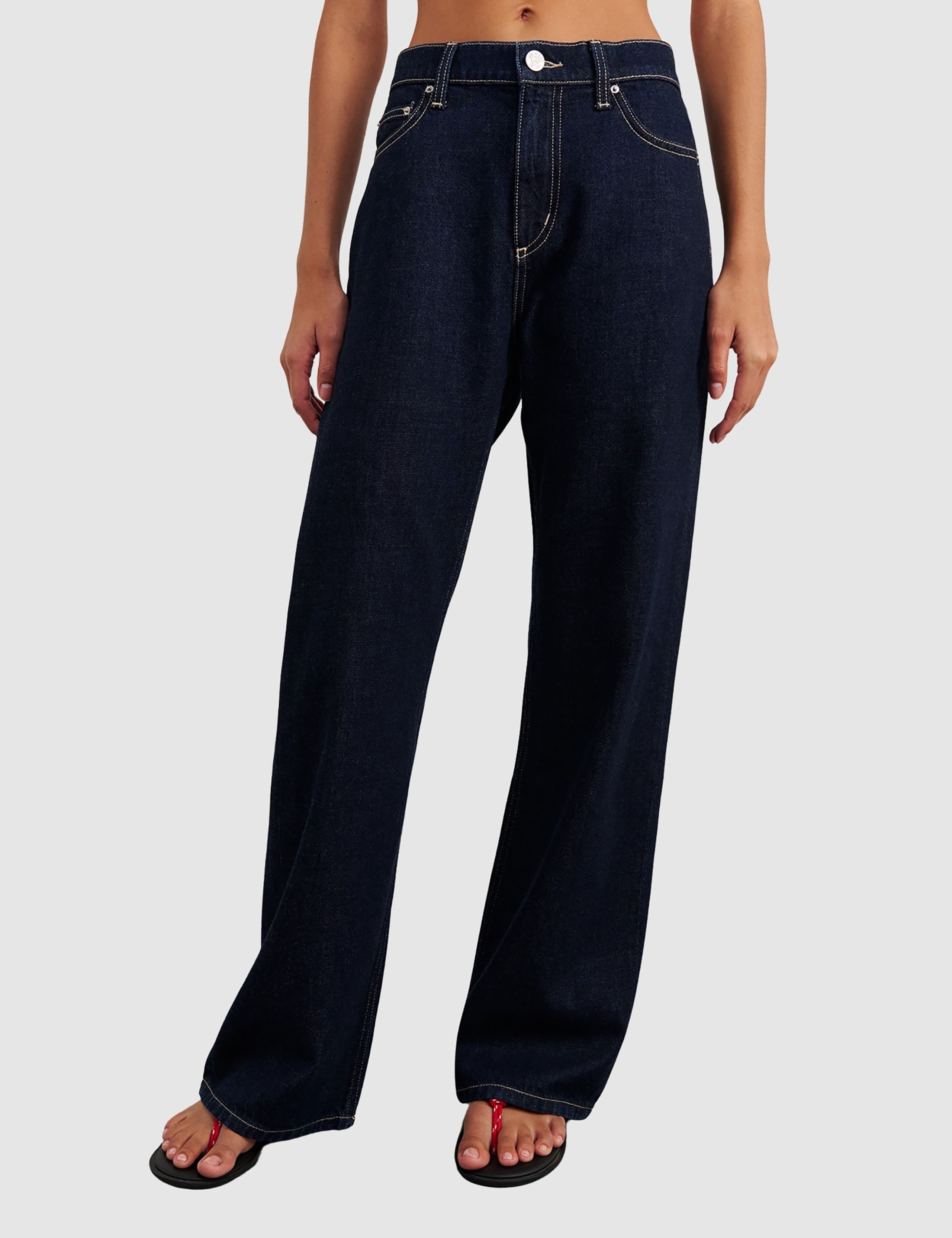 Relaxed Mid Rise Slouchy Wide Leg Jeans 1 of 5