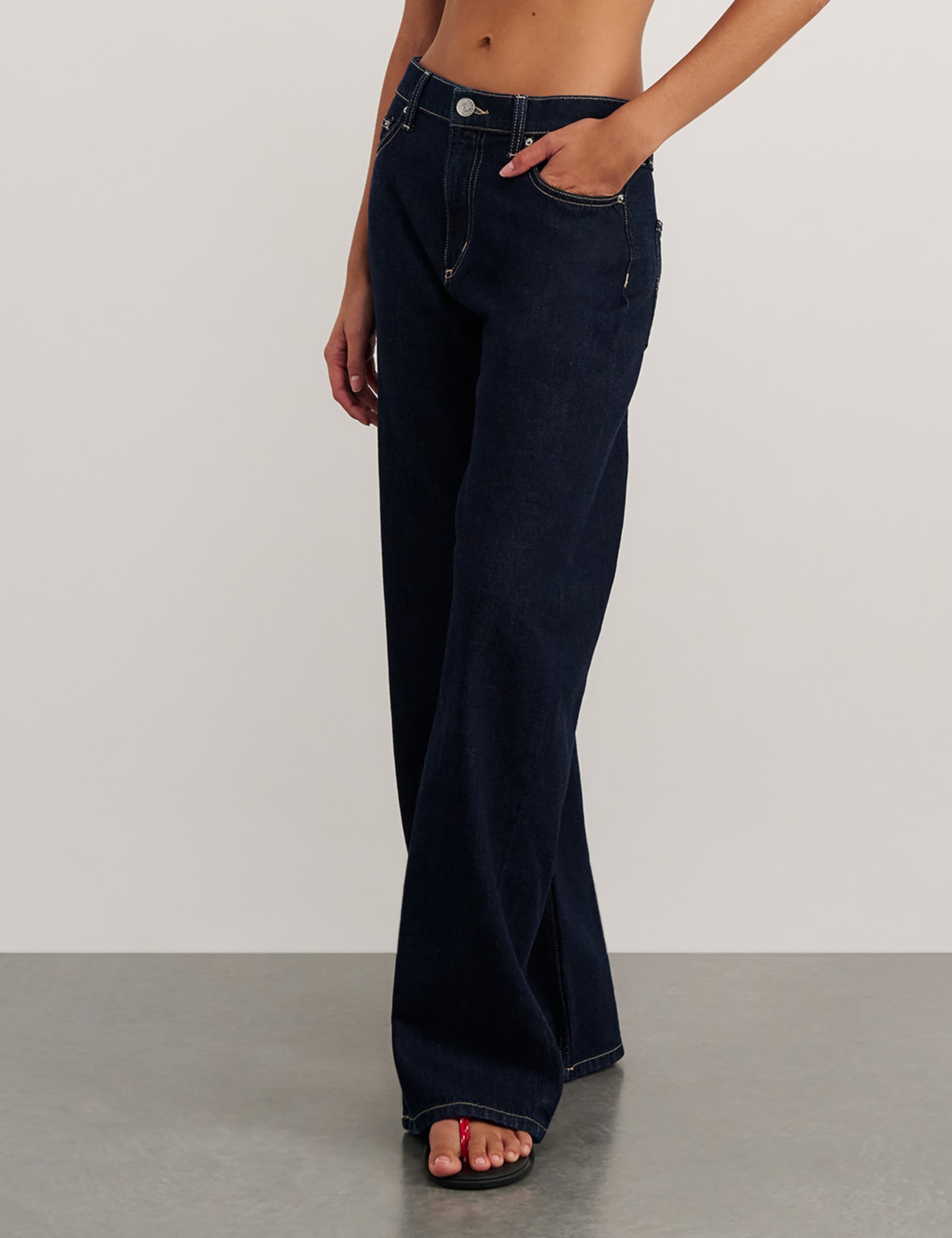 Relaxed Mid Rise Slouchy Wide Leg Jeans 4 of 5