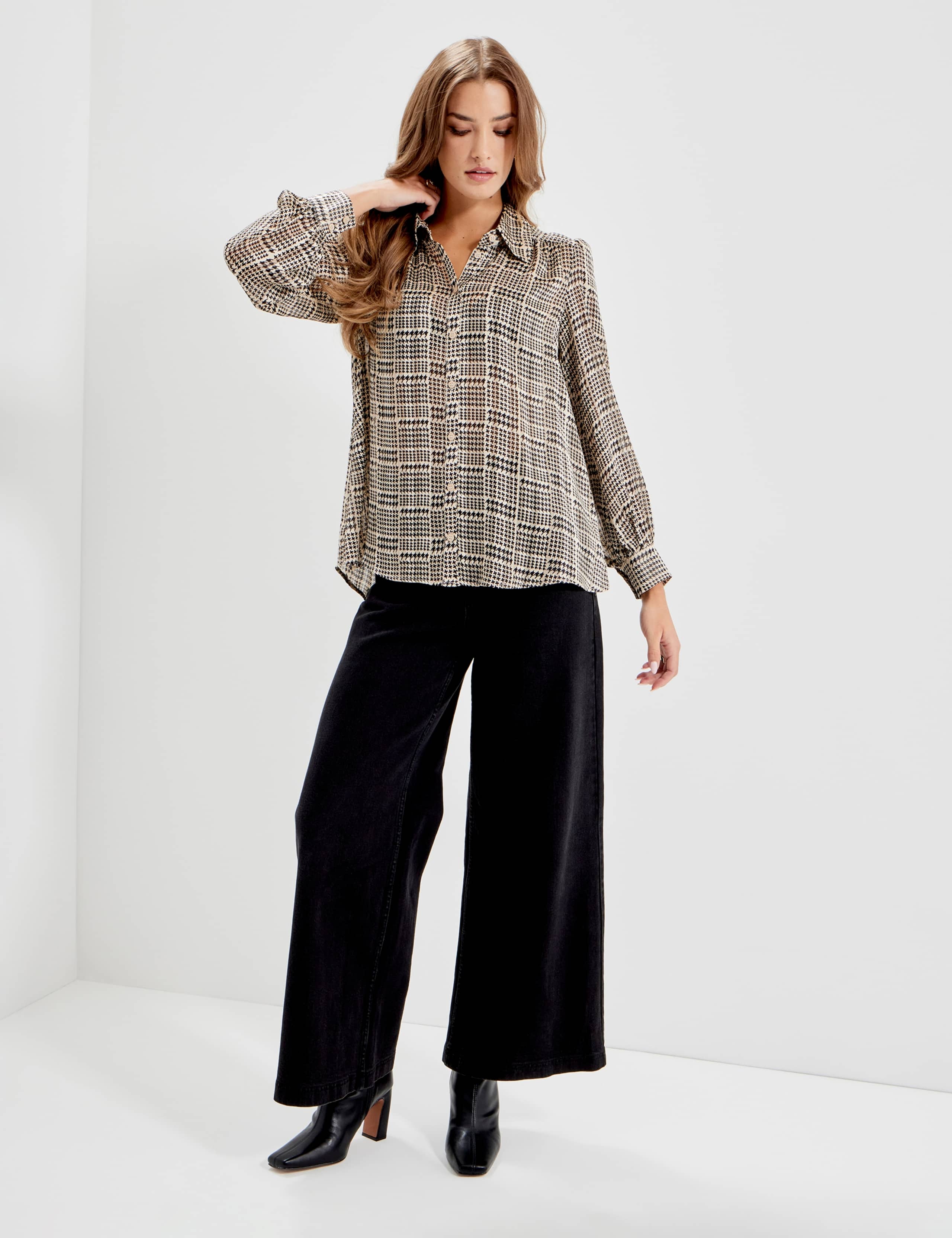 Printed V-Neck Blouse 2 of 10