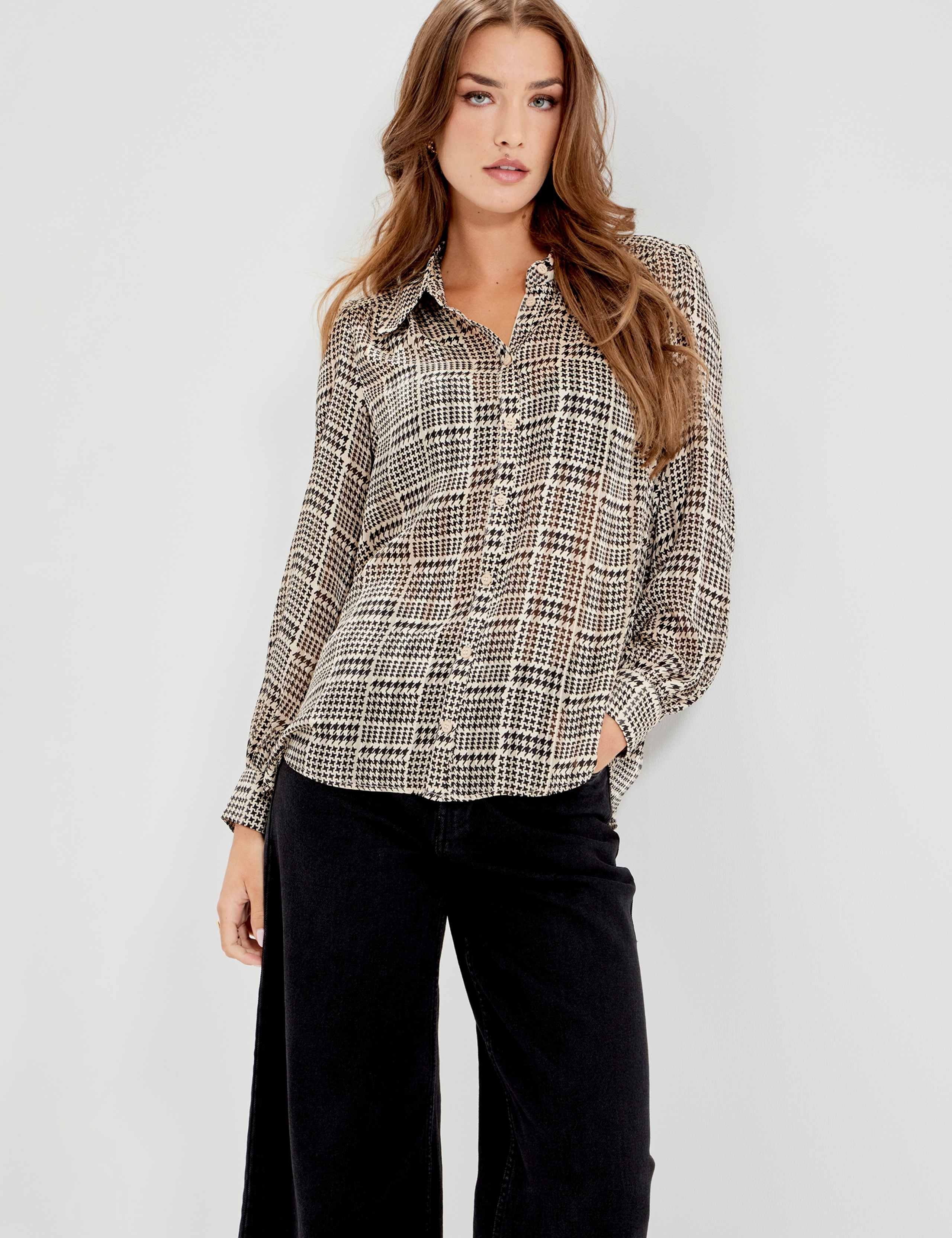 Printed V-Neck Blouse 3 of 10