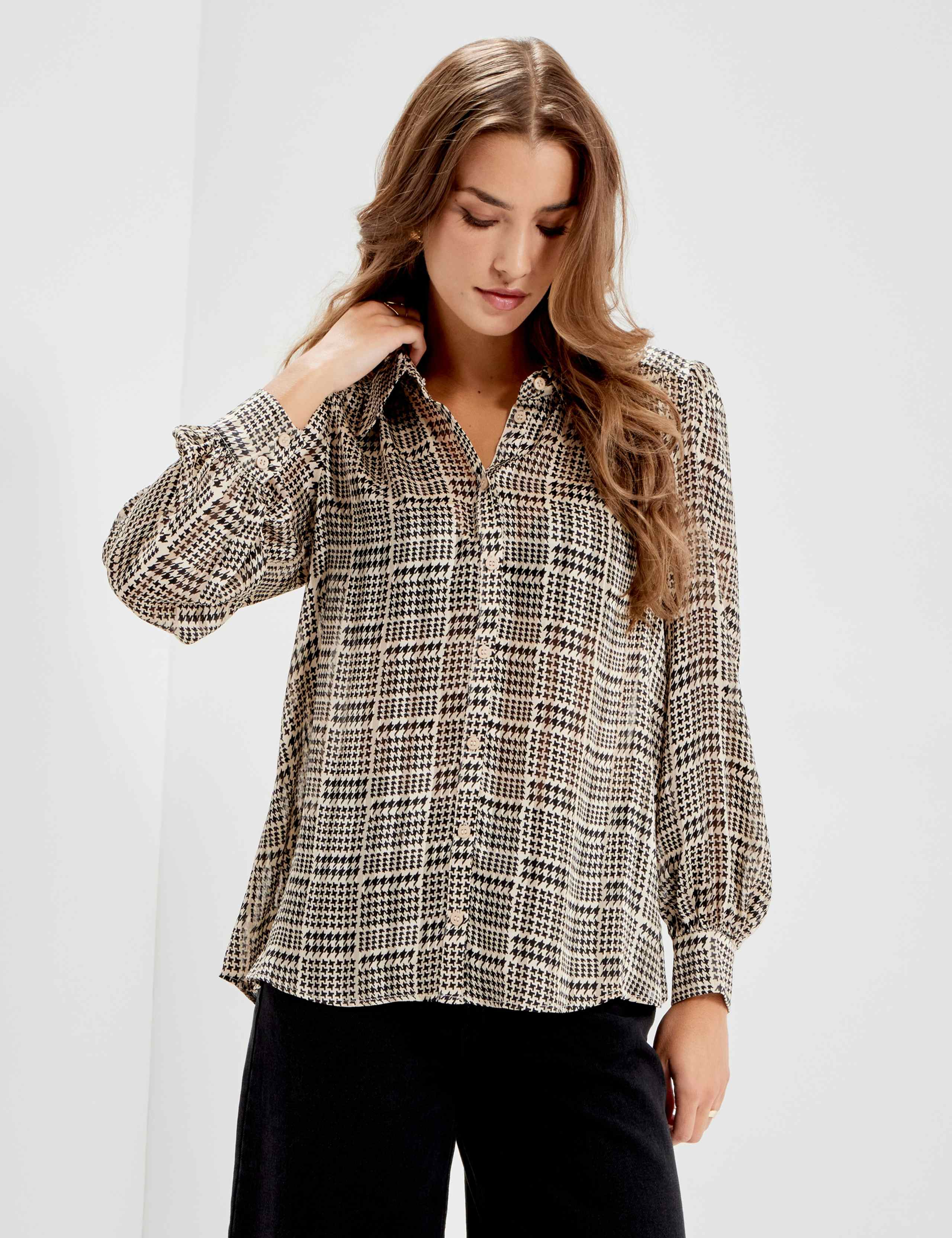 Printed V-Neck Blouse 5 of 10