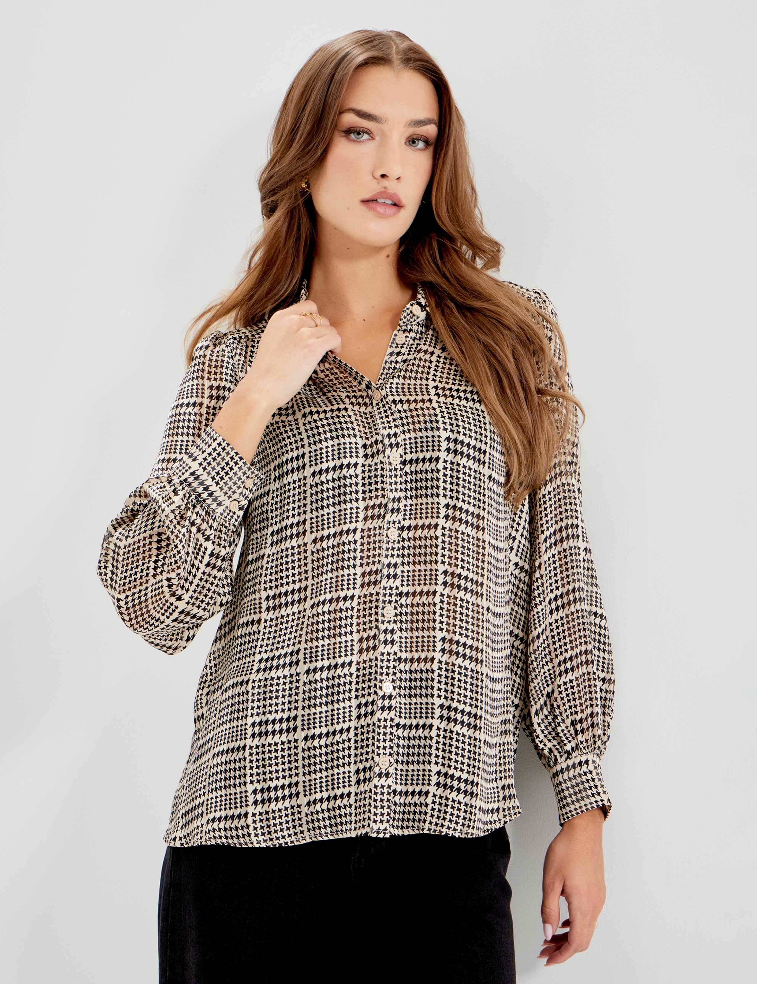 Printed V-Neck Blouse 7 of 10