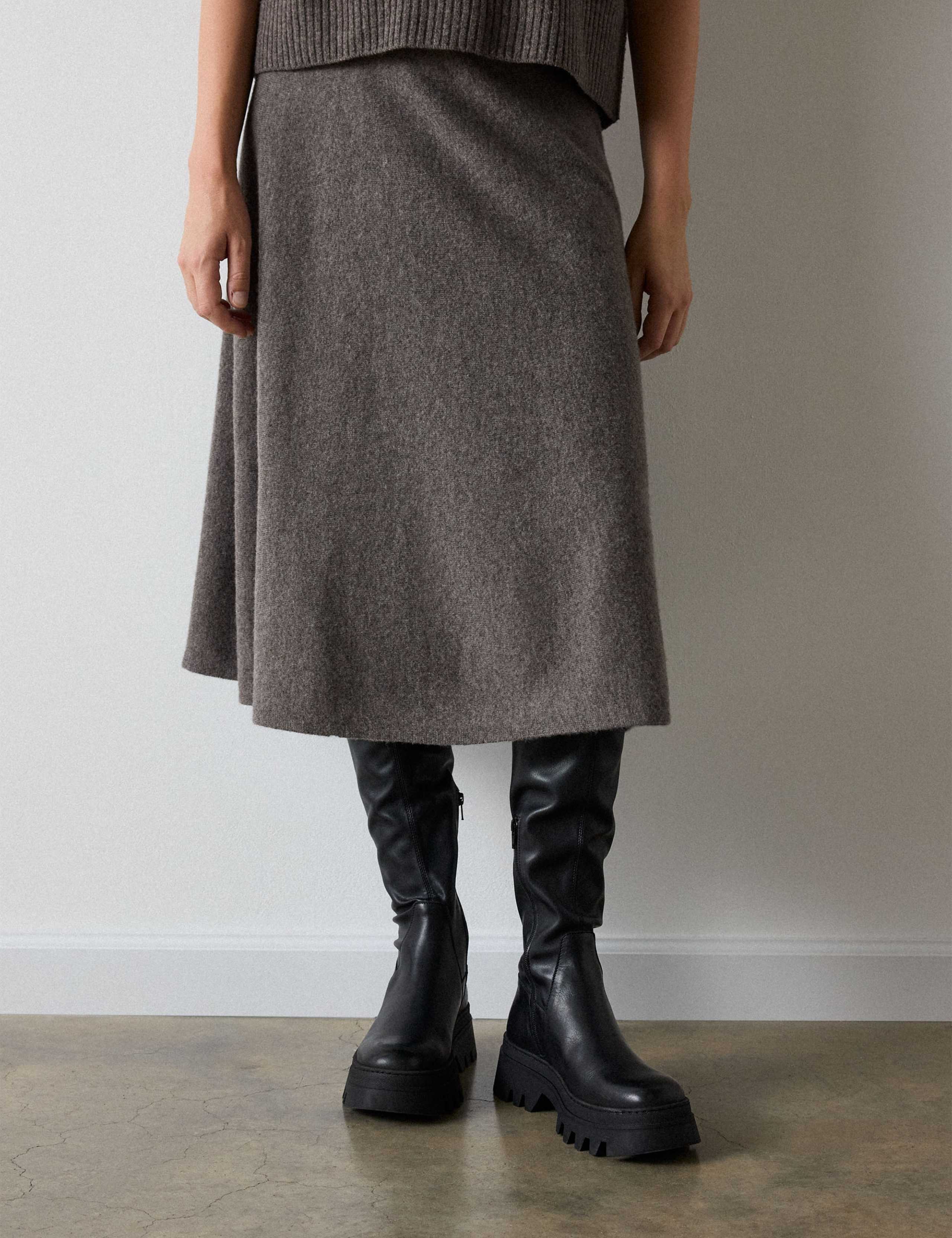 Pure Wool Midi Tiered Skirt 4 of 6