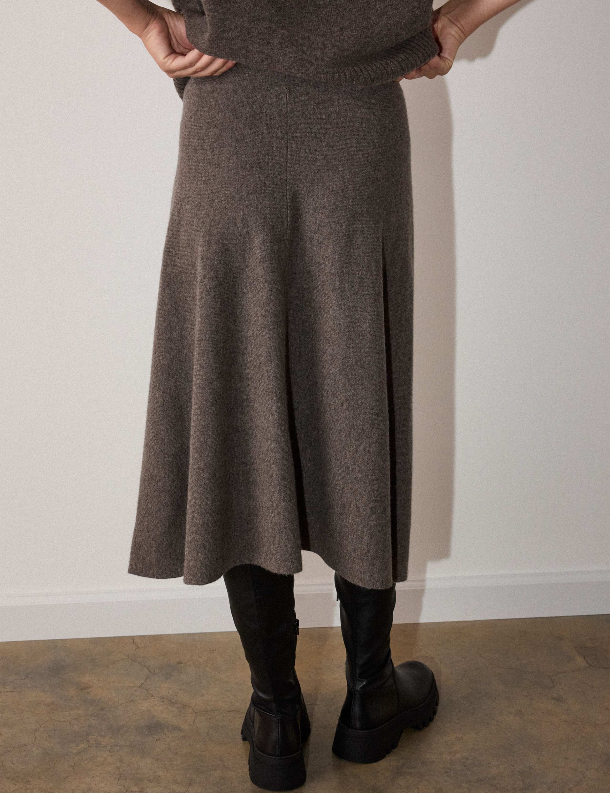 Pure Wool Midi Tiered Skirt 5 of 6