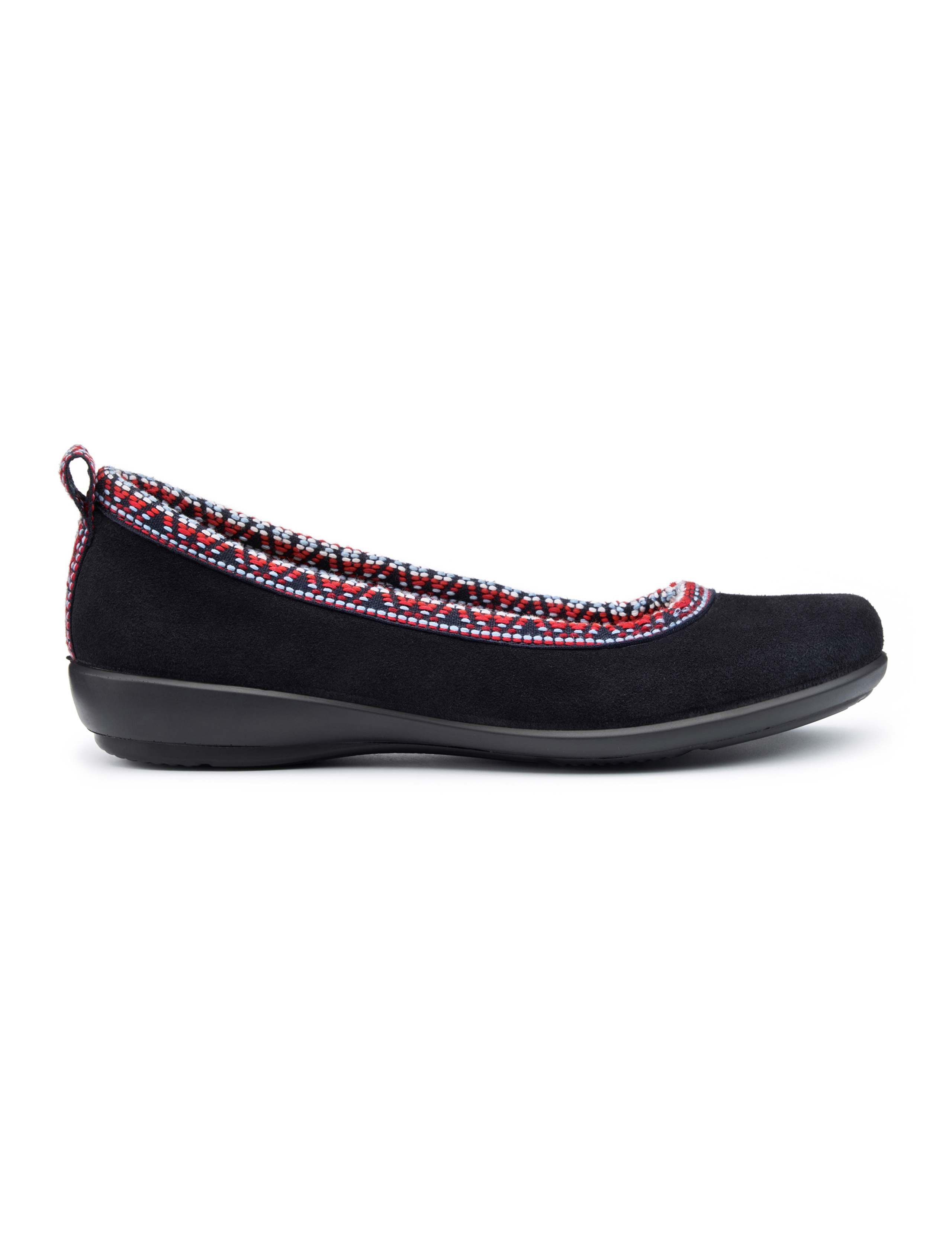 Wide Fit Suede Round Toe Ballerina Slippers 1 of 4