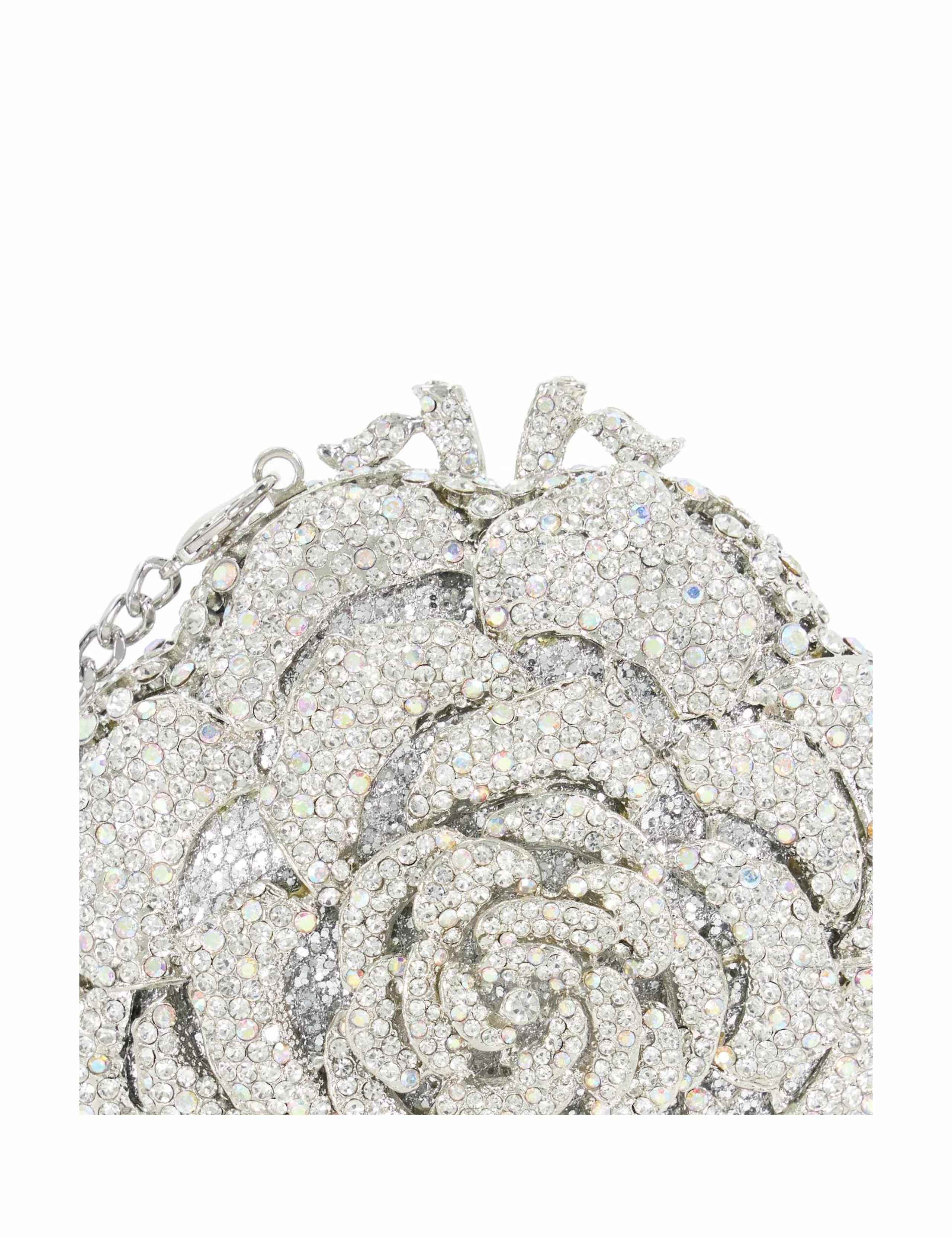 Diamante Flower Chain Strap Clutch Bag 5 of 5