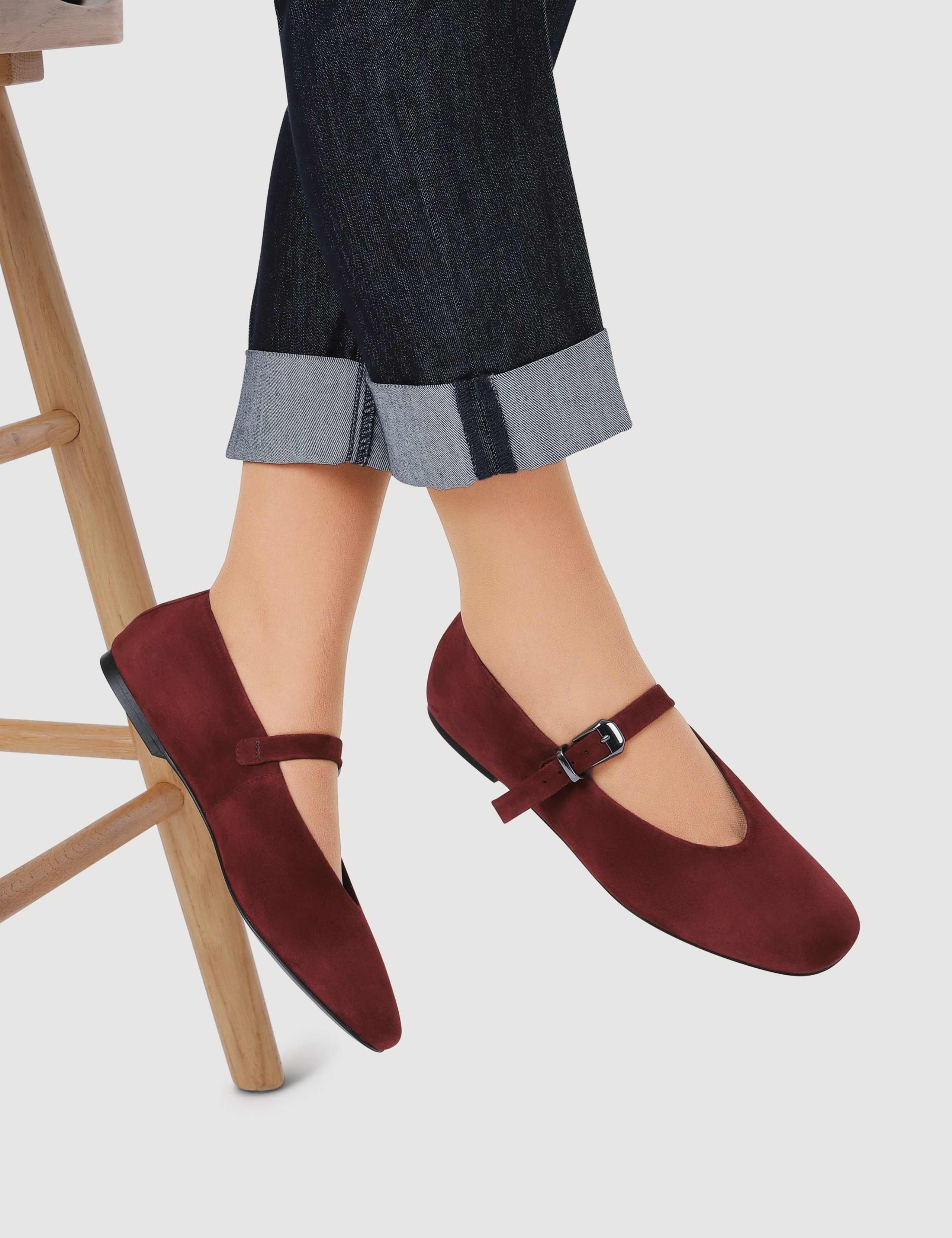 Suede Strappy Flat Pumps 6 of 6