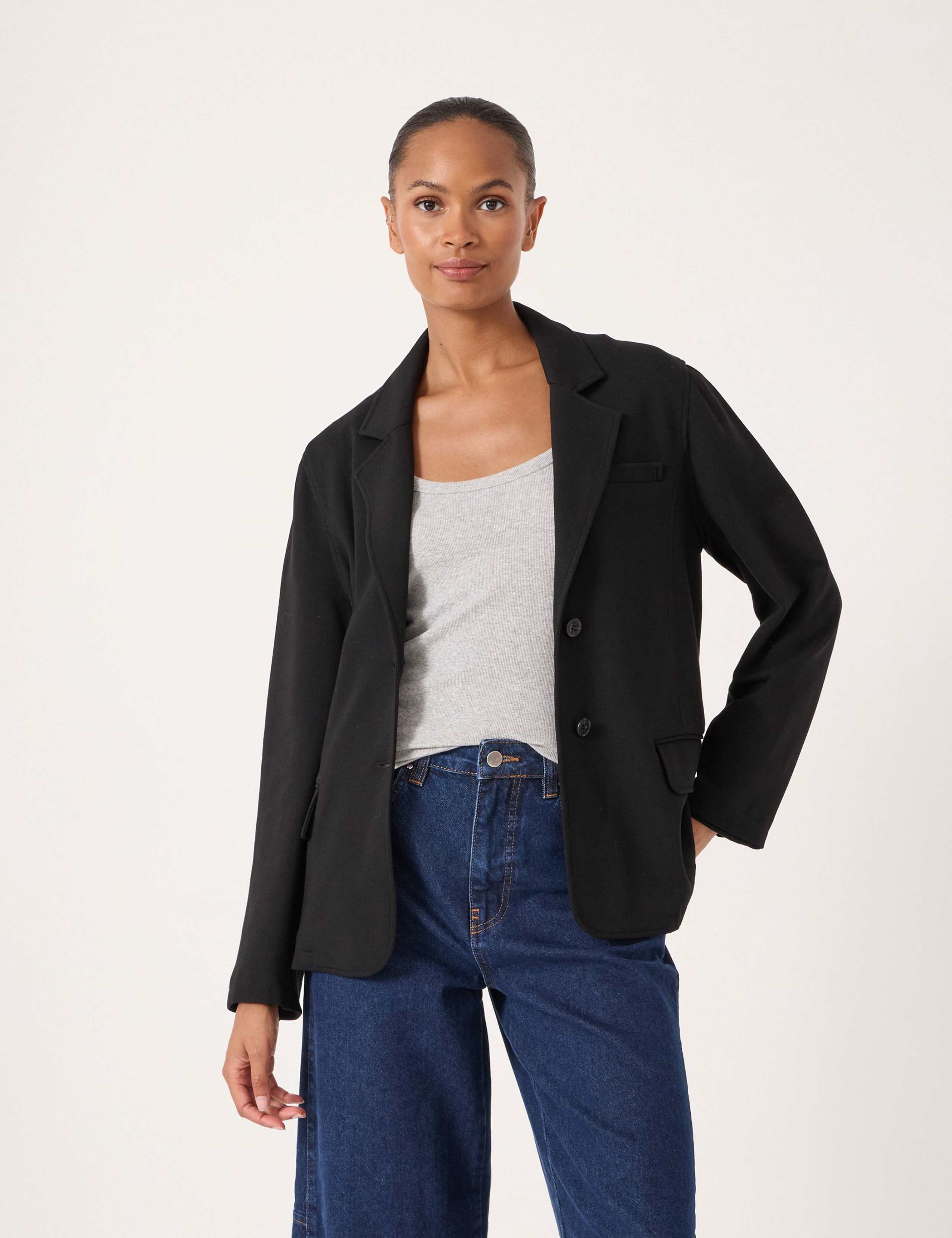 Ponte Relaxed Single Breasted Blazer 1 of 5