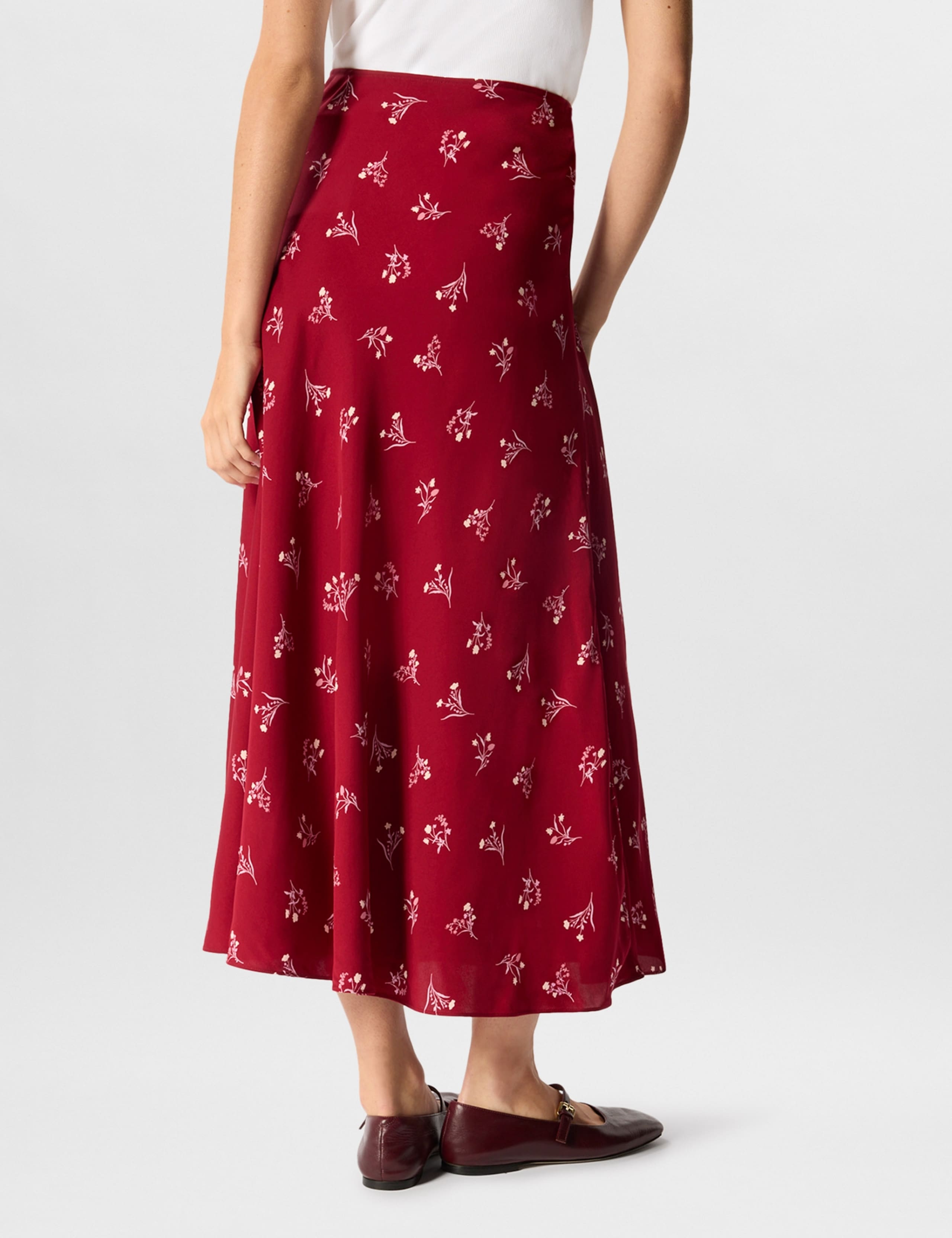 Floral Midi A-Line Skirt 4 of 7