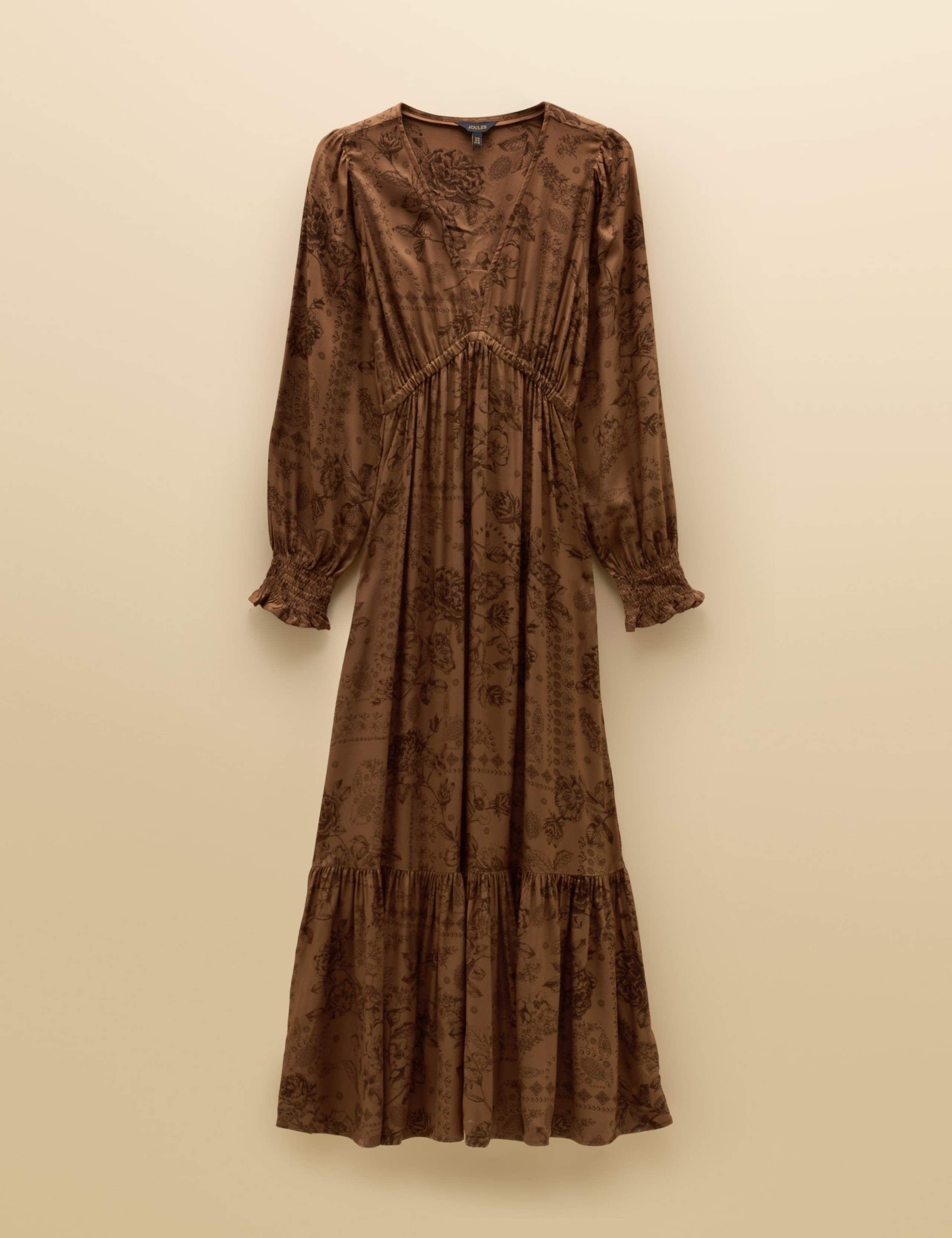 Printed V Neck Midi Dress 7 of 8