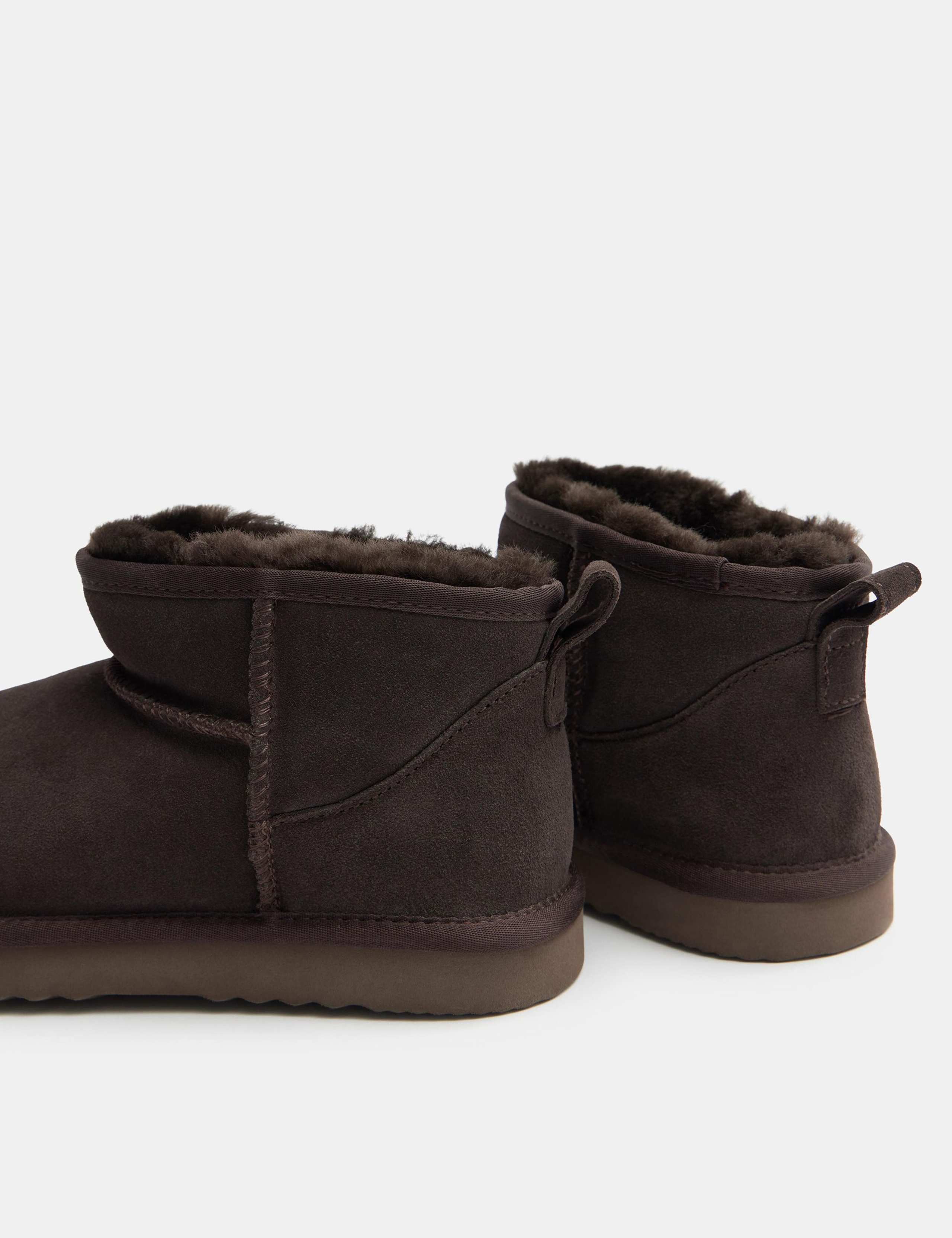 Suede Flat Sheepskin Ankle Boots 4 of 4