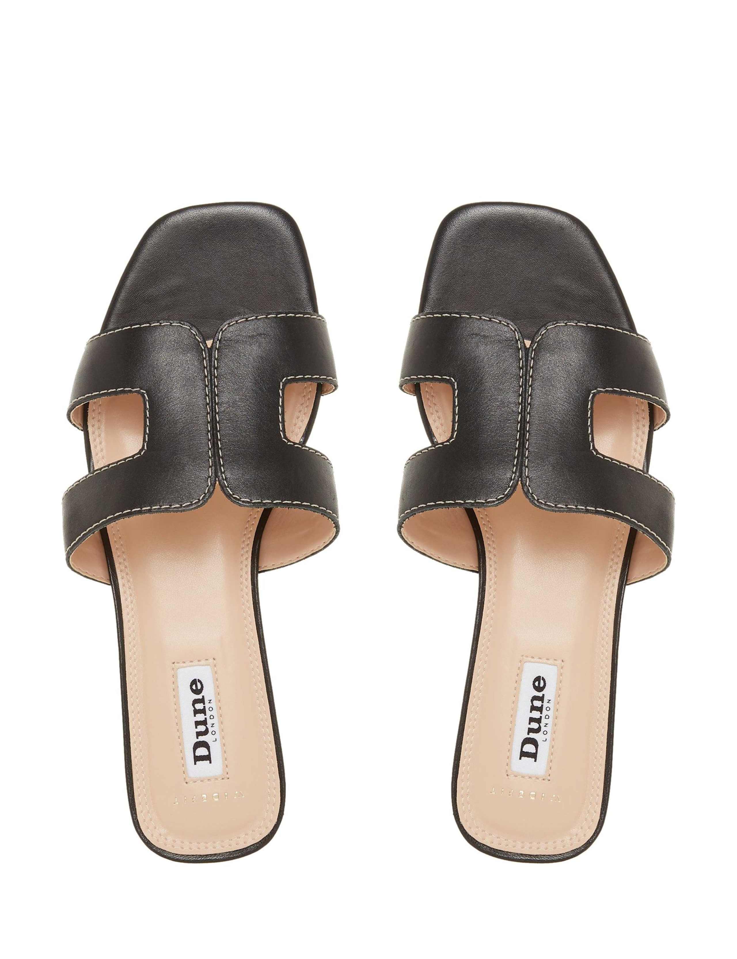 Wide Fit Leather Flat Sliders 3 of 6
