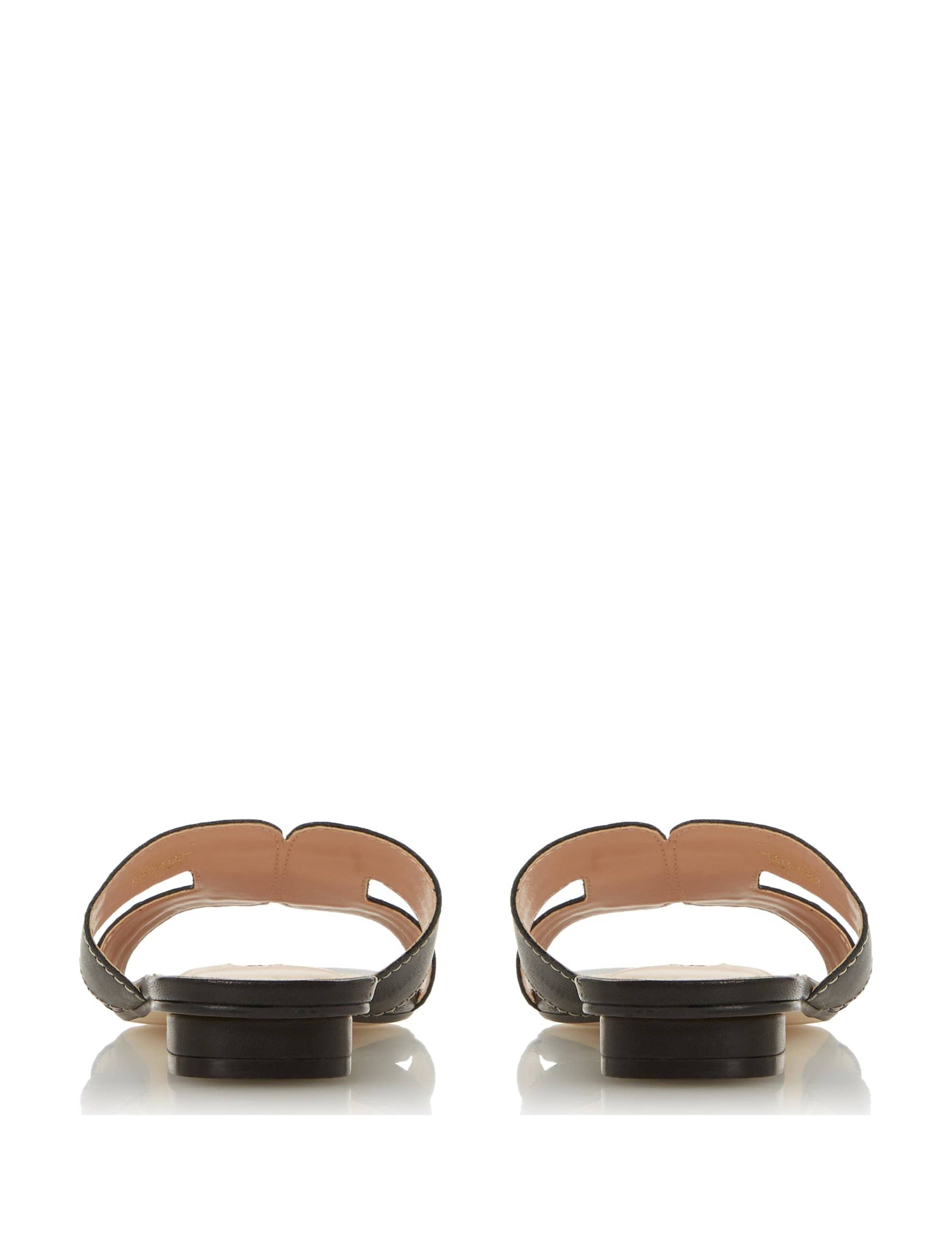 Wide Fit Leather Flat Sliders 6 of 6