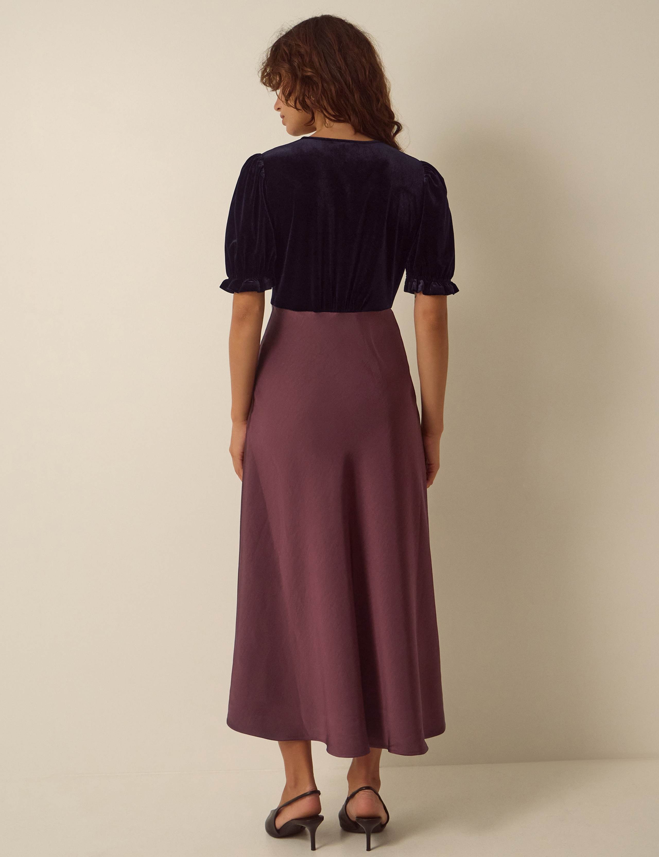 V-Neck Midi Slip Dress 3 of 6